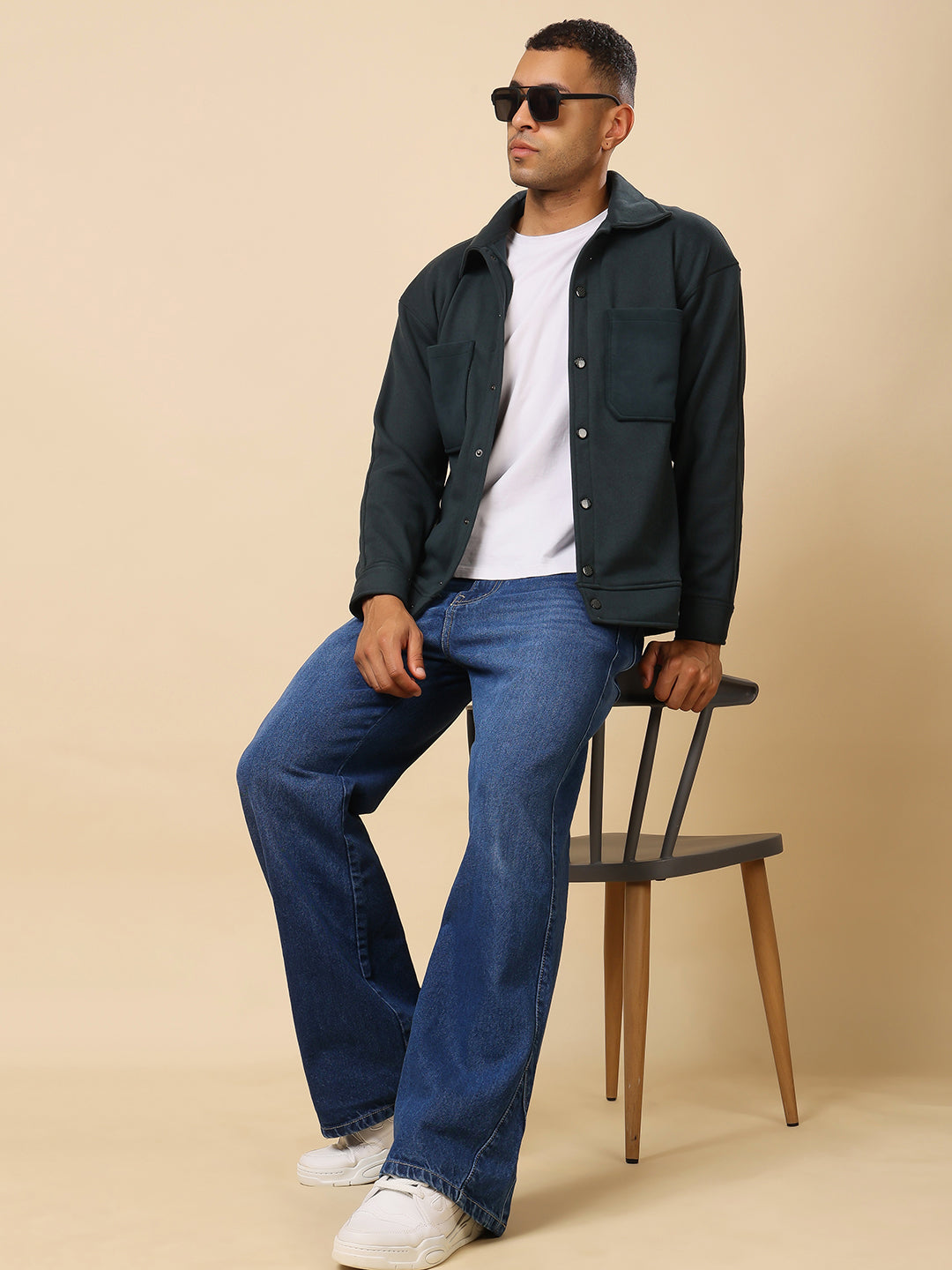 Stylox Men’s Shacket with Button Closure – Stylish Jacket for Every Season