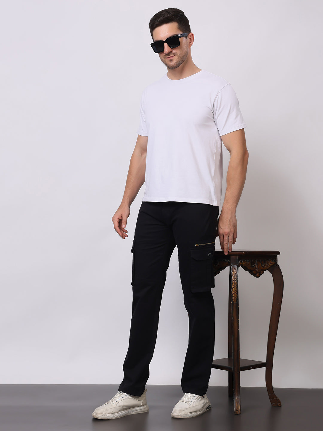 Stylox Men’s Slim Fit Cargo Pants | Cotton Casual Trousers with Multi Pockets | Stylish Outdoor & Everyday Wear Cargos for Men