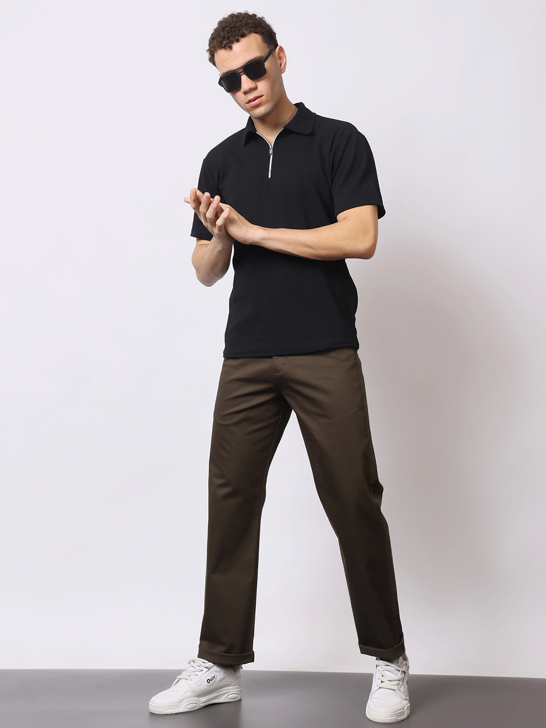 Stylox Men’s Premium Straight Fit Cotton Trousers – Casual & Office Wear Pants - Stylox