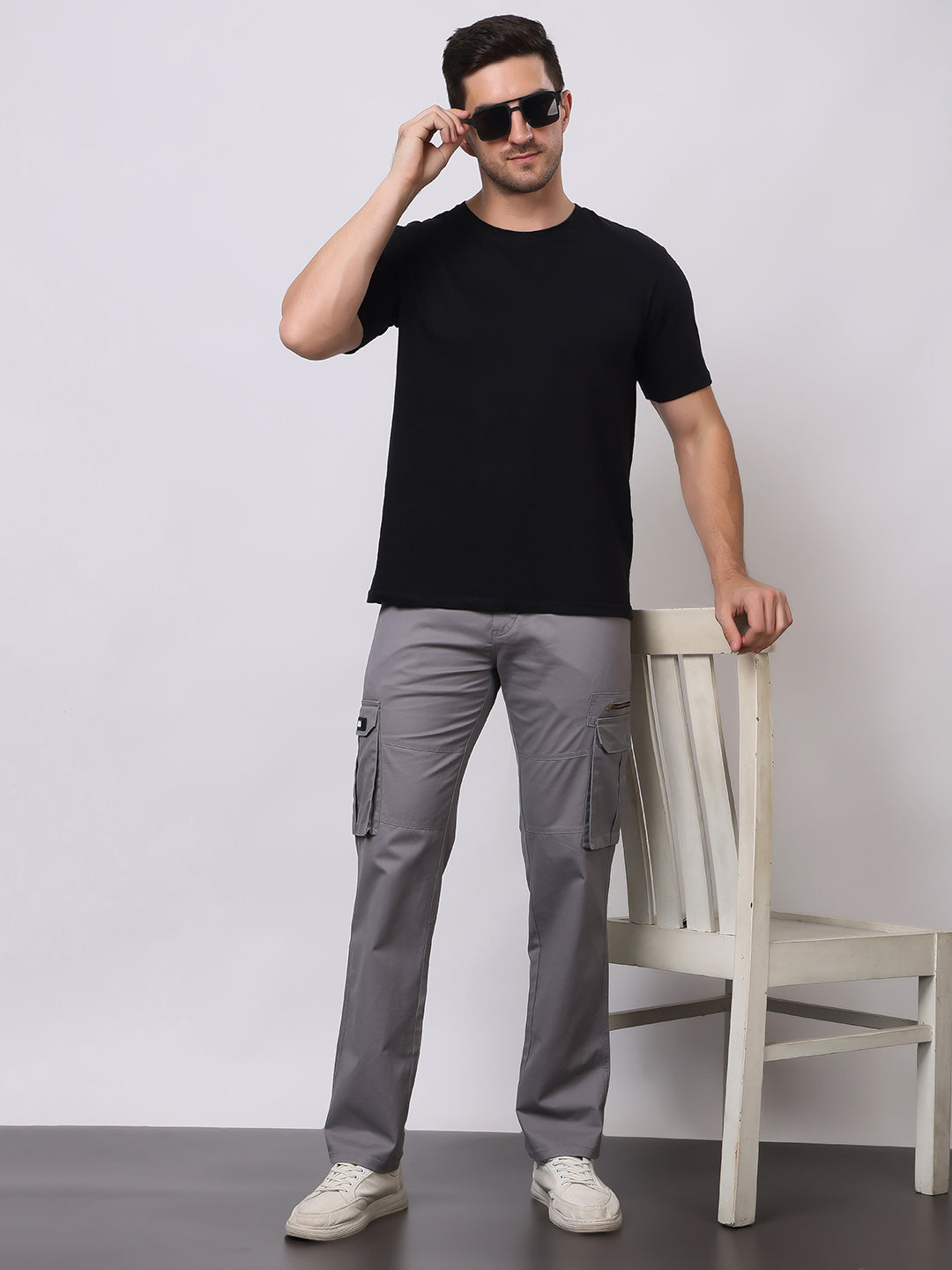 Stylox Men’s Slim Fit Cargo Pants | Cotton Casual Trousers with Multi Pockets | Stylish Outdoor & Everyday Wear Cargos for Men