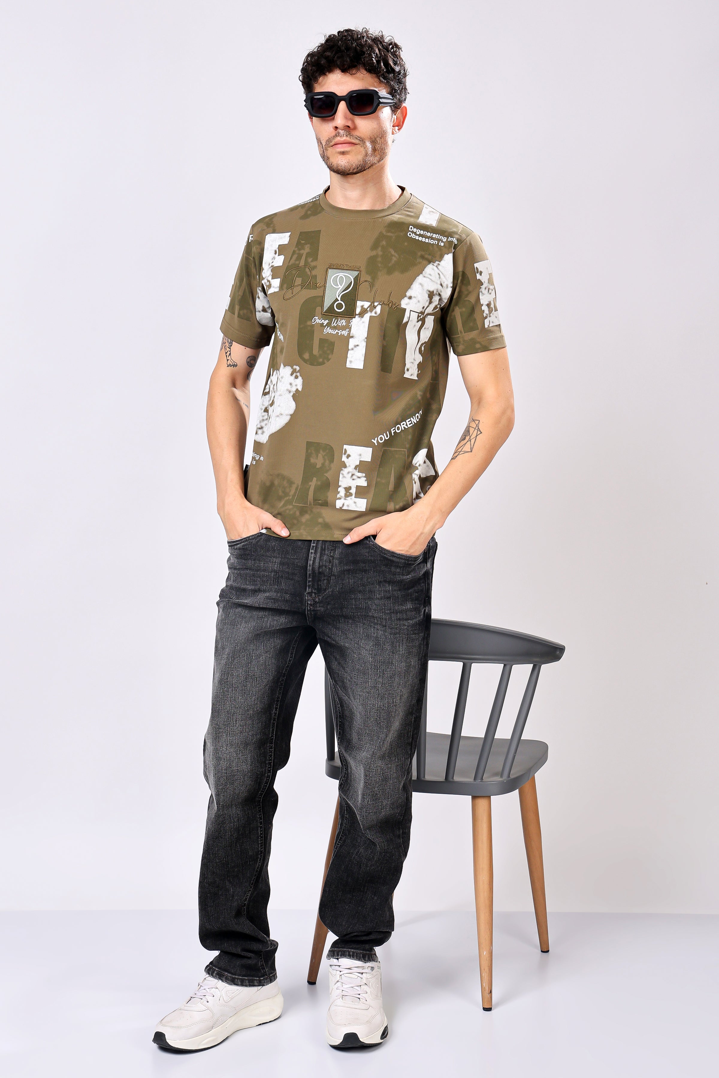 Stylox Men’s Regular Fit Round Neck Half Sleeve Printed T-Shirt | Casual Cotton Graphic Tee for Daily Wear