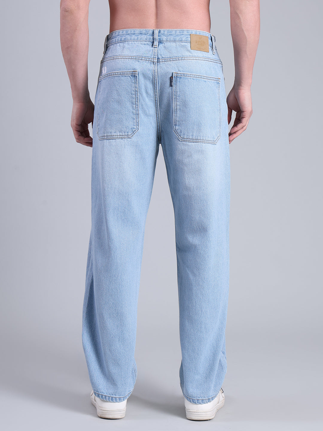 Stylox Men’s Loose Fit Jeans | Relaxed Fit Washed Denim Jeans for Men | Mid-Rise Casual & Streetwear Jeans