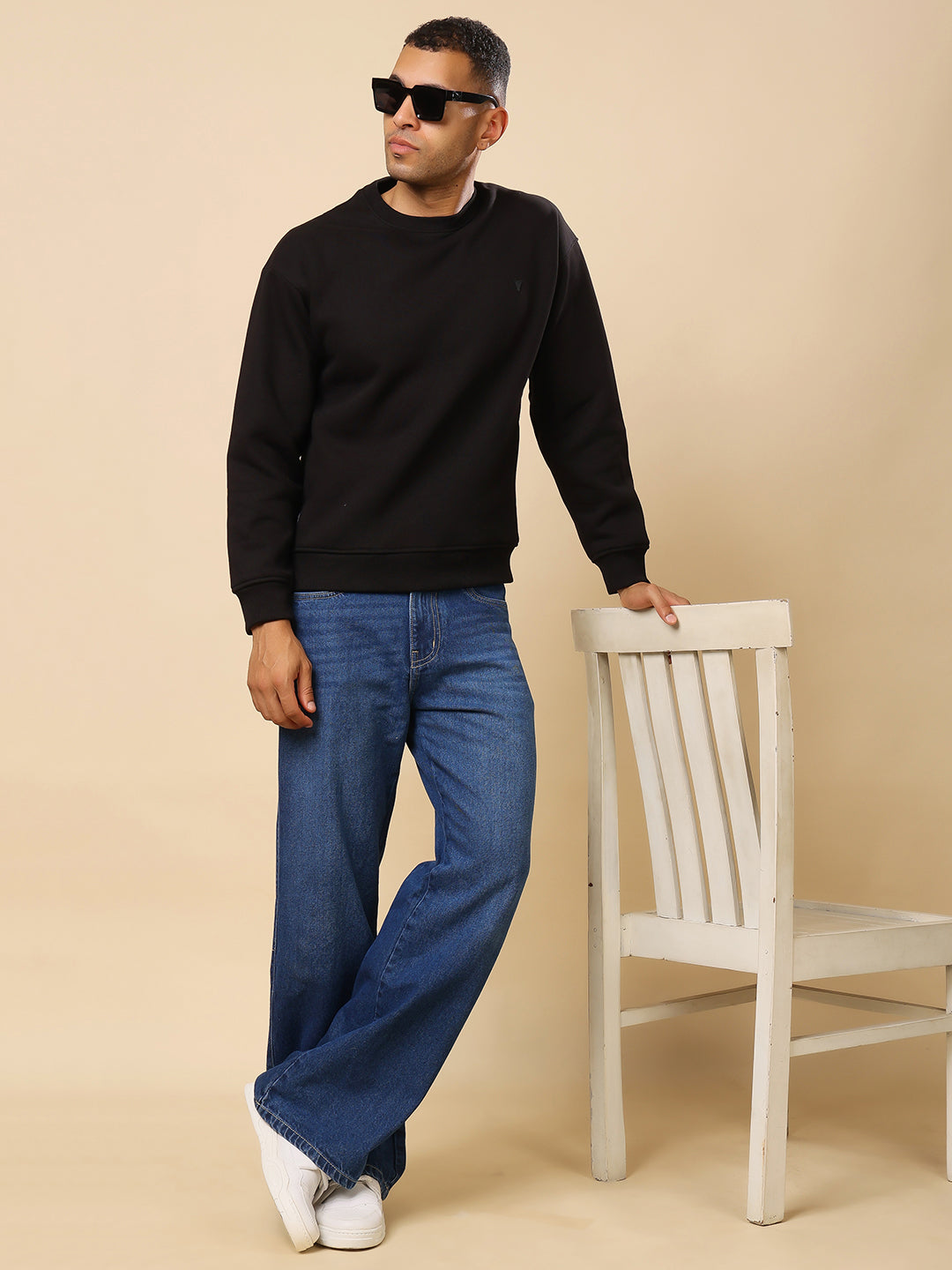 Stylox Men’s Round Neck Full Sleeve Solid Sweatshirt – Minimal Style, Maximum Comfort