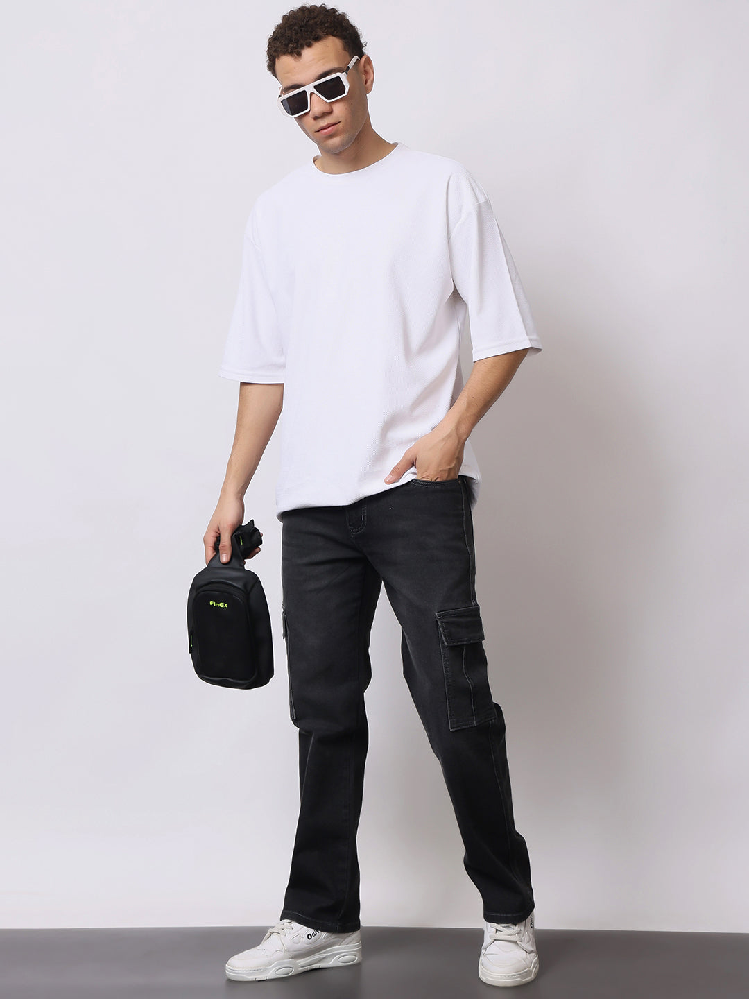 Stylox Men’s Regular Fit Cargo Jeans | Multi-Pocket Denim Cargo Pants for Casual & Streetwear Style - Stylox