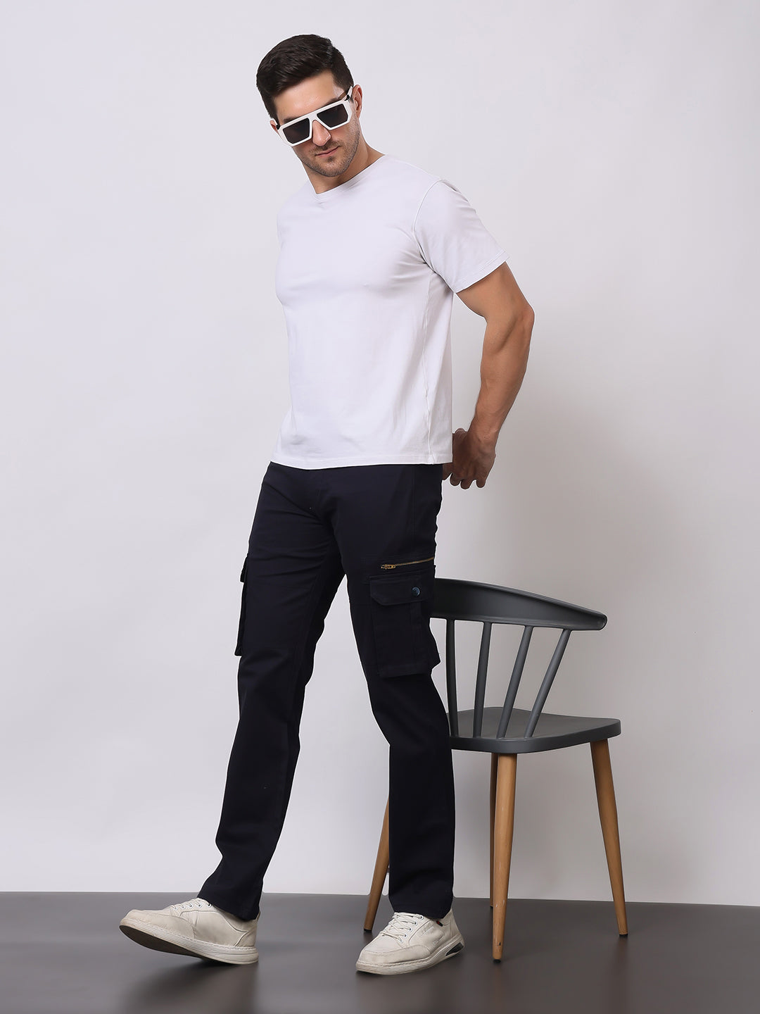 Stylox Men’s Slim Fit Cargo Pants | Cotton Casual Trousers with Multi Pockets | Stylish Outdoor & Everyday Wear Cargos for Men