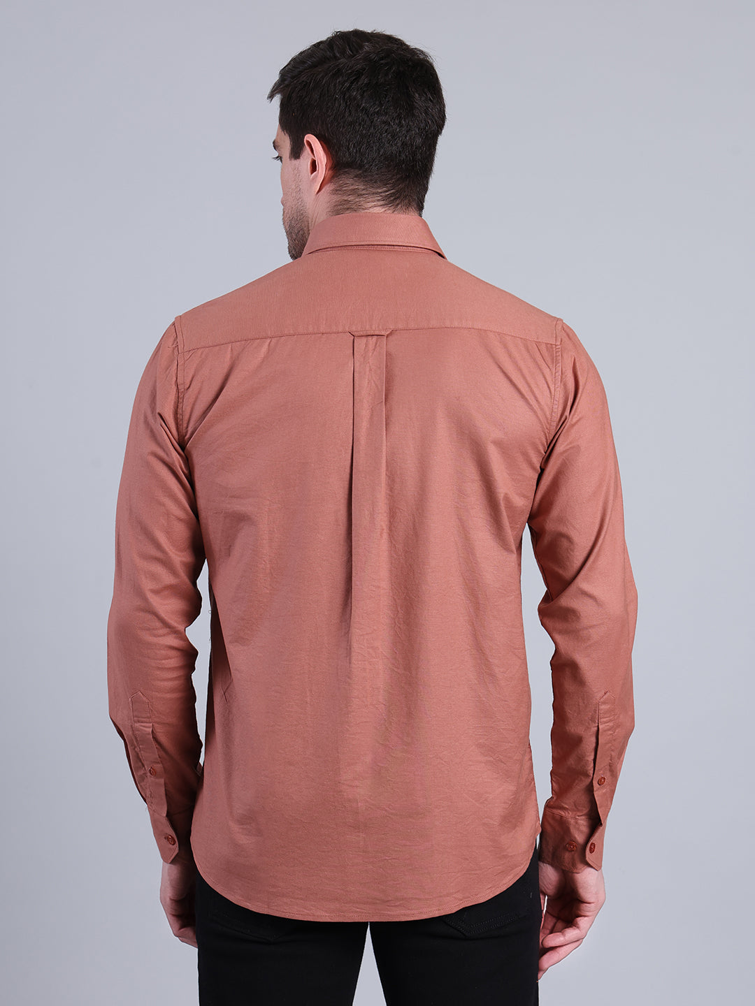 Stylox Men’s Solid Casual Shirt | Full Sleeve Regular Fit Shirt for Everyday Wear