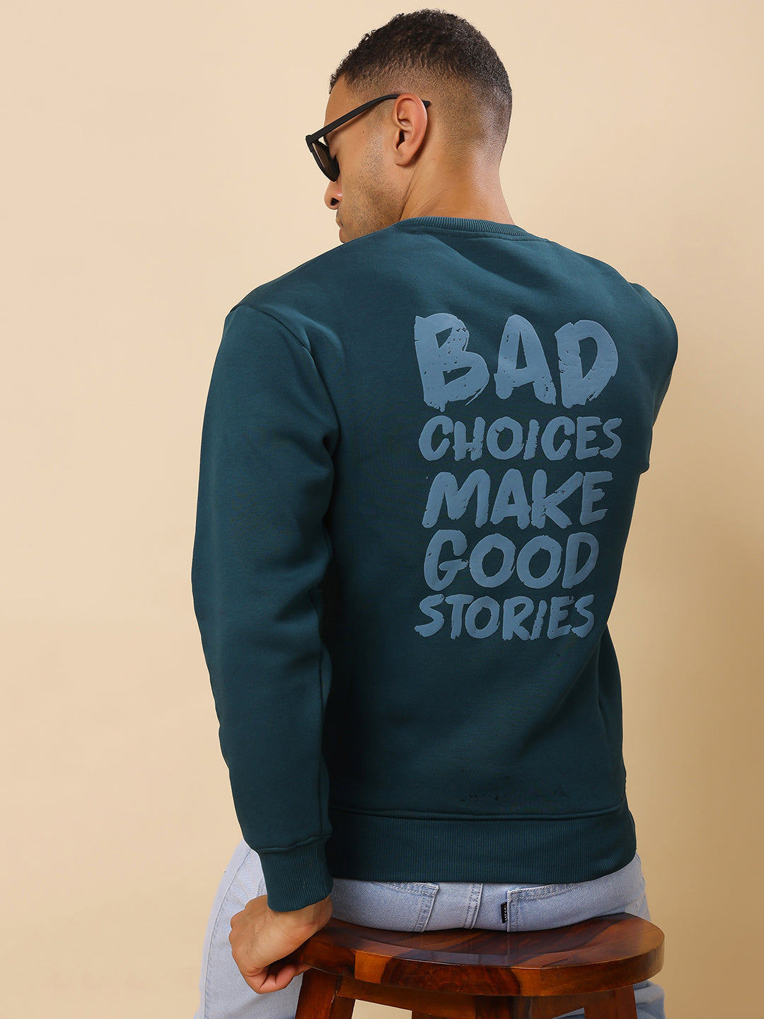 Stylox Men’s Printed Round Neck Sweatshirt – Casual Comfort with Trendy Prints