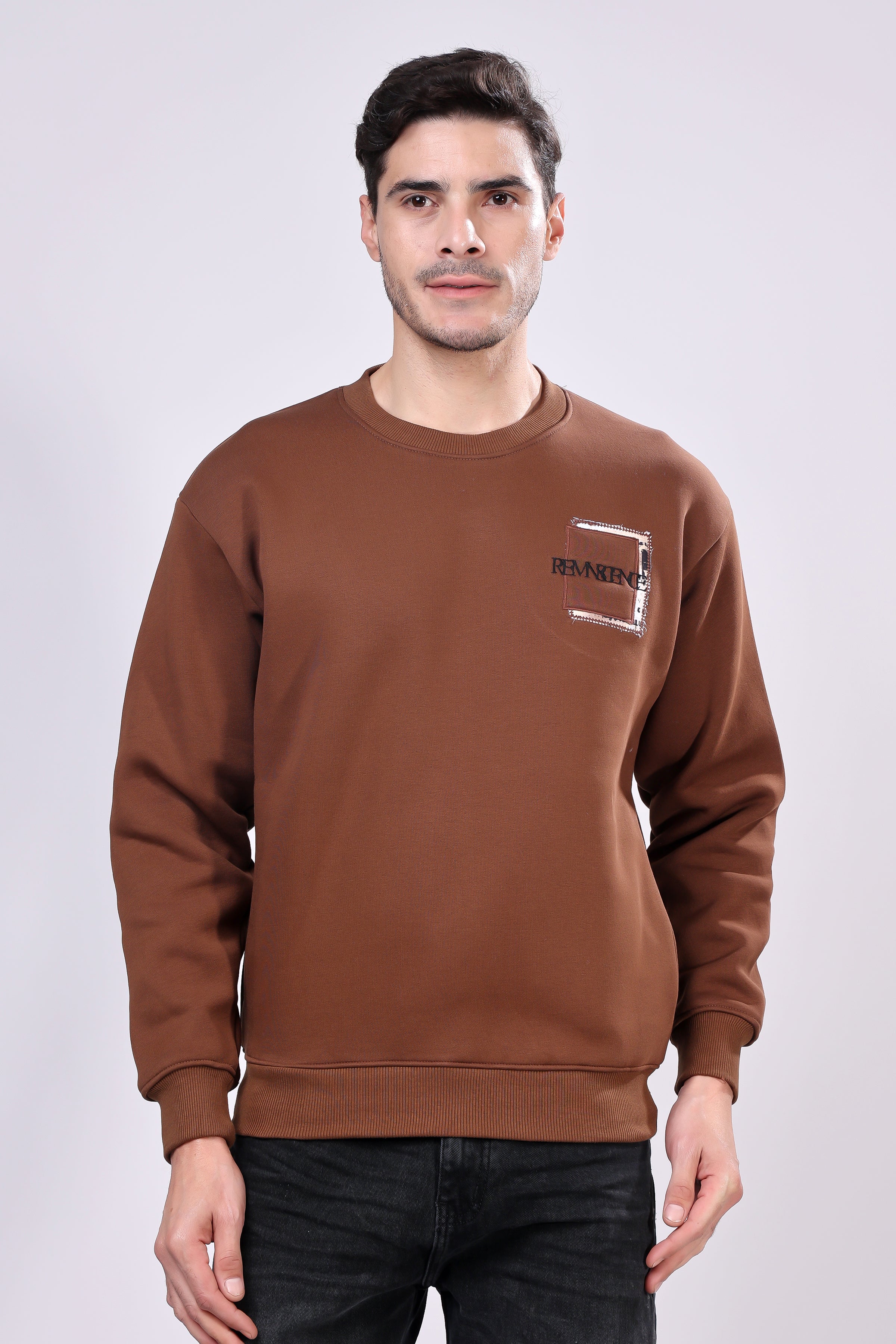 Stylox Men’s Printed Round Neck Sweatshirt – Casual Comfort with Trendy Prints