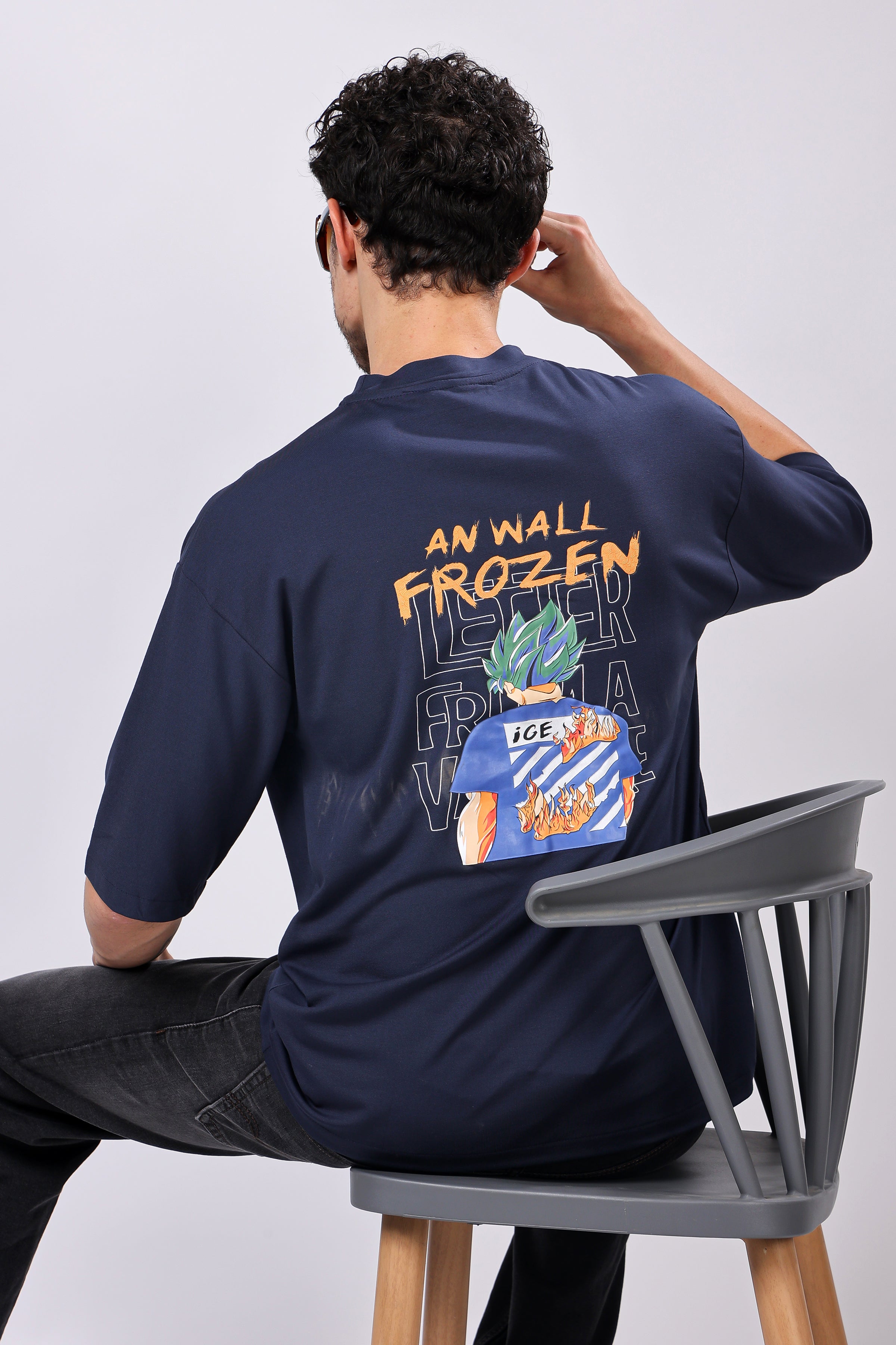 Stylox Men’s Oversized Round Neck Half Sleeve Back Printed T-Shirt | Premium Cotton Loose Fit Graphic Tee for Streetwear & Casual Style