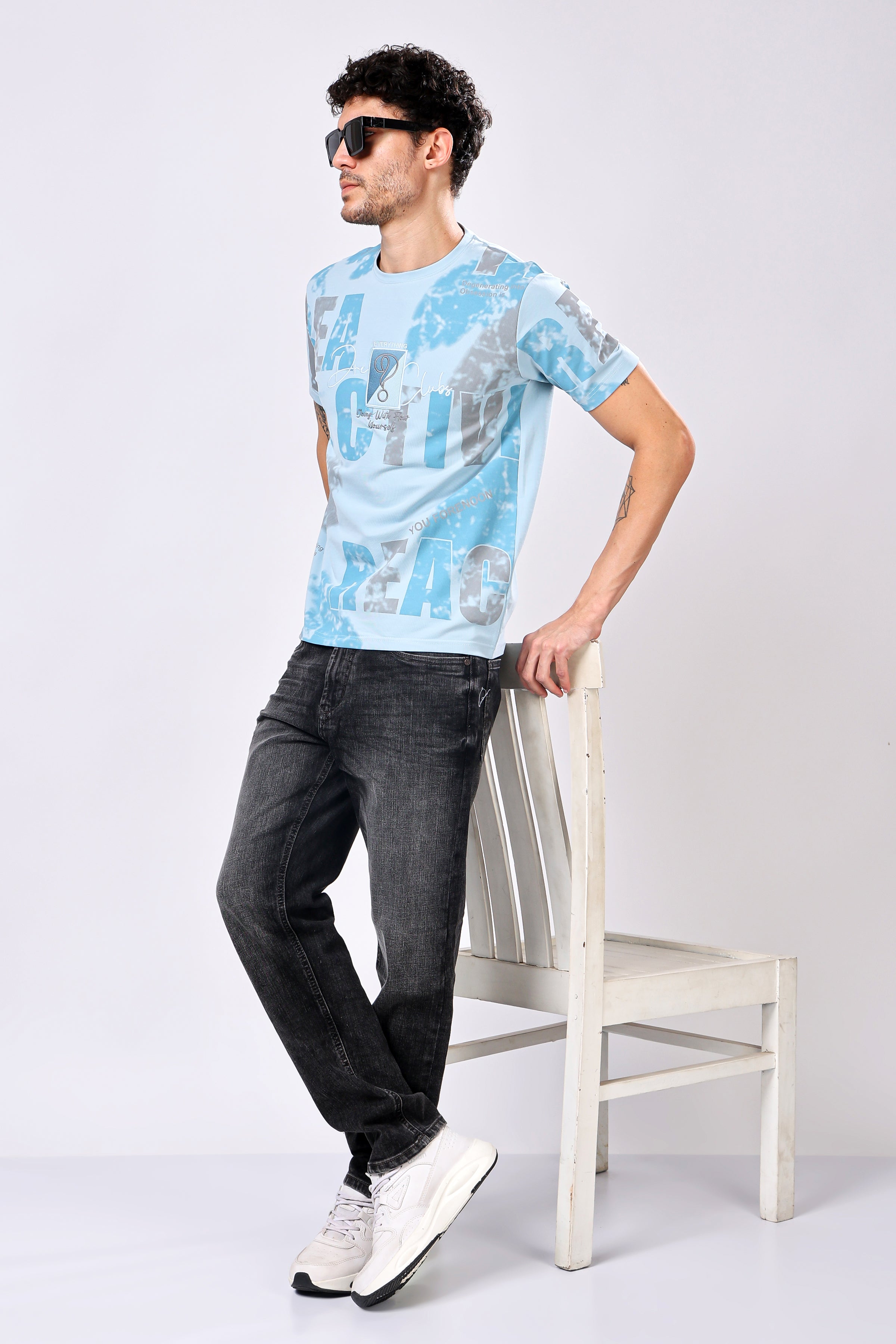 Stylox Men’s Regular Fit Round Neck Half Sleeve Printed T-Shirt | Casual Cotton Graphic Tee for Daily Wear