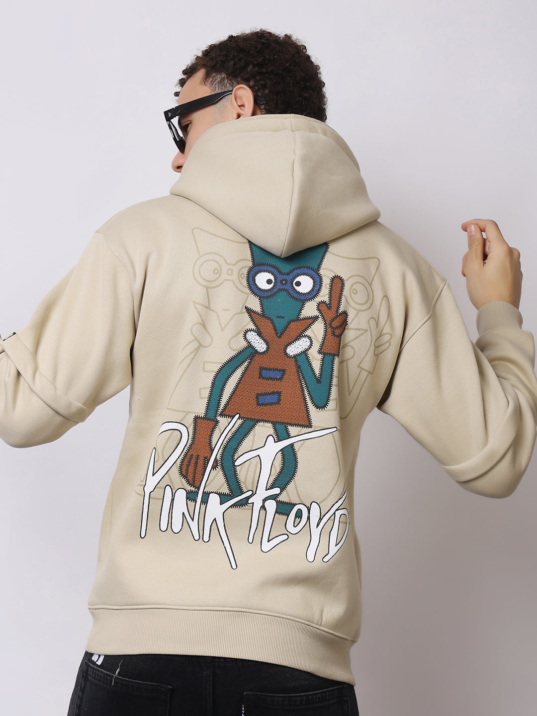 Stylox Men’s Graphic Winter Hoodie – Floyd Printed Pullover with Kangaroo Pocket & Warm Fleece Fabric