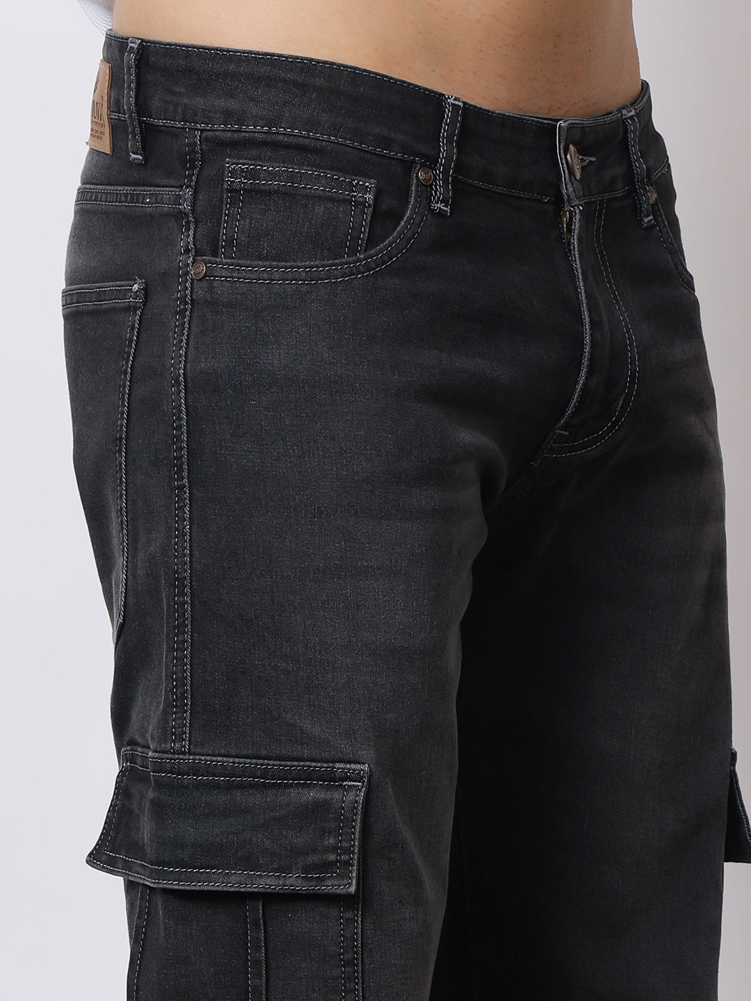 Stylox Men’s Regular Fit Cargo Jeans | Multi-Pocket Denim Cargo Pants for Casual & Streetwear Style - Stylox