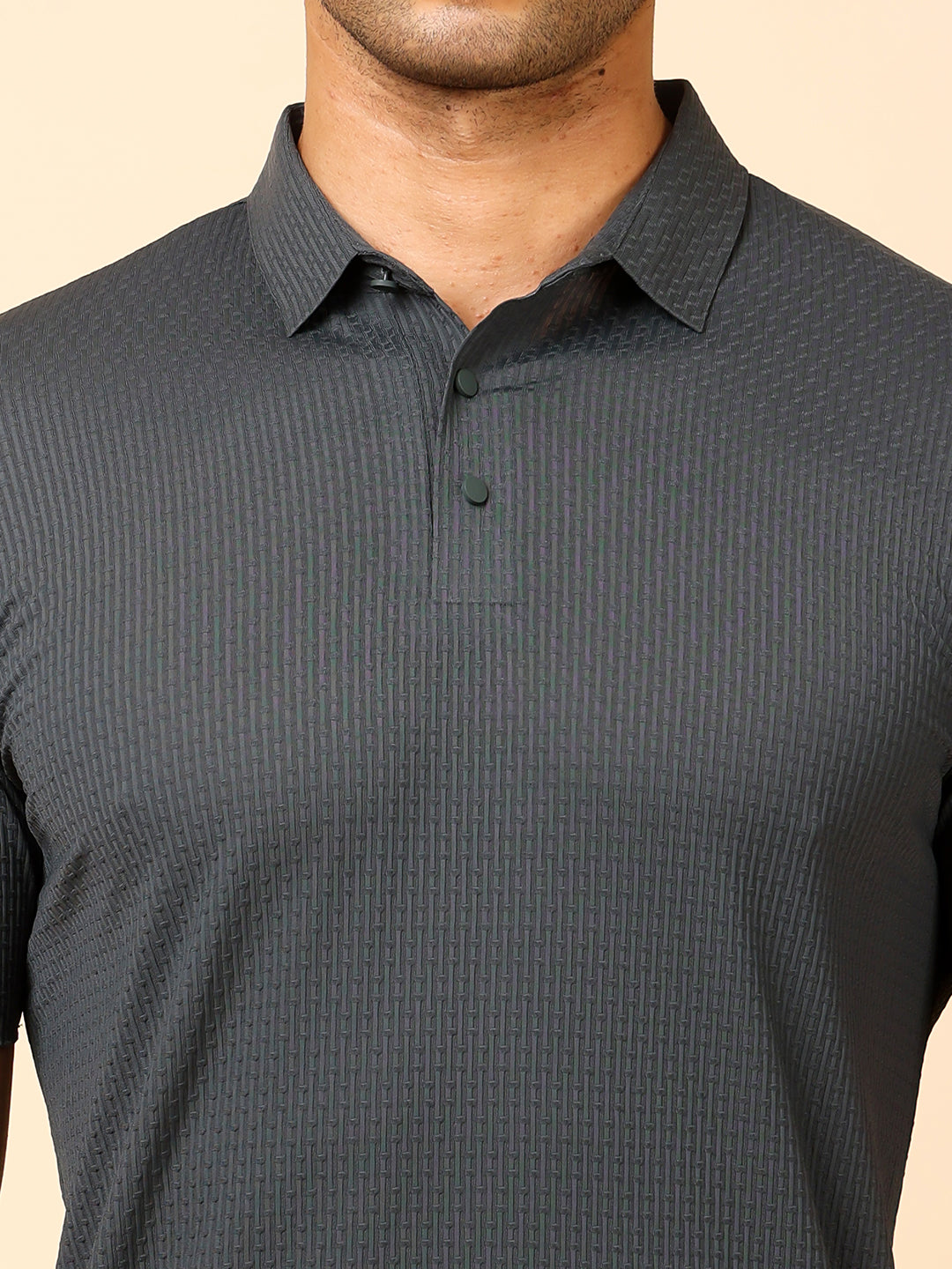Stylox Premium Stretchable Nylon-Spandex Solid Polo T-Shirt – Sleek Comfort & Performance