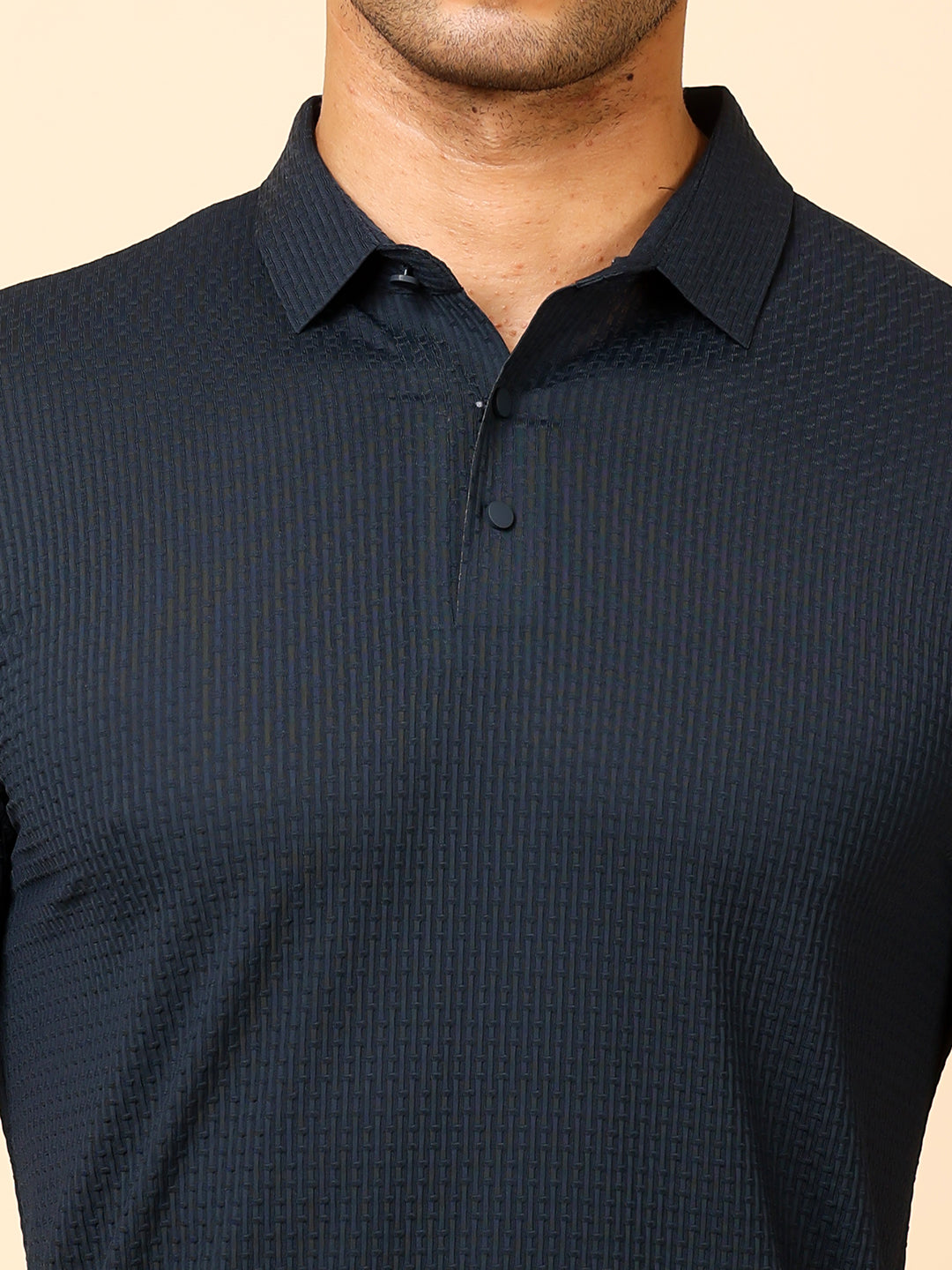 Stylox Premium Stretchable Nylon-Spandex Solid Polo T-Shirt – Sleek Comfort & Performance