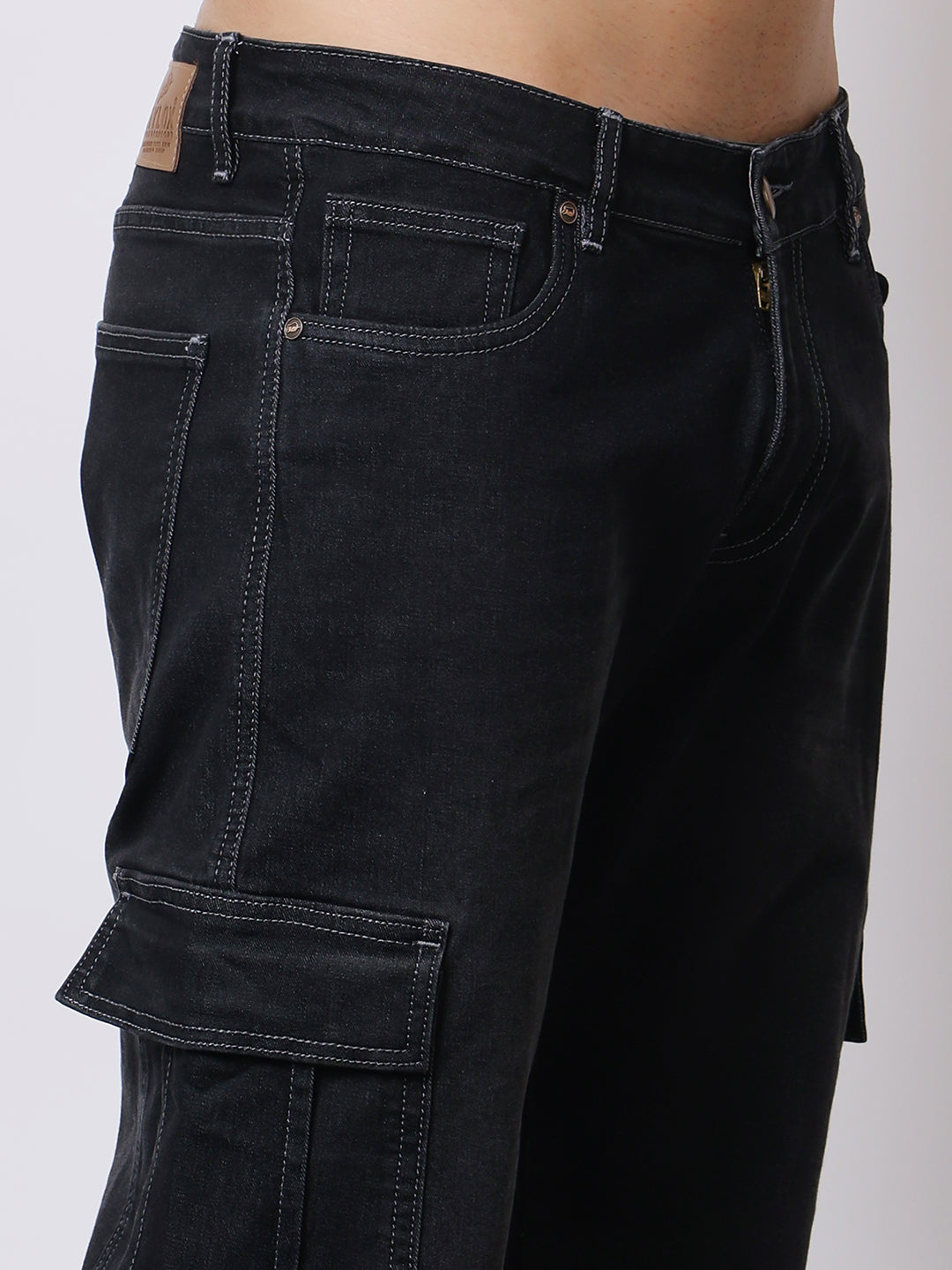 Stylox Men’s Regular Fit Cargo Jeans | Multi-Pocket Denim Cargo Pants for Casual & Streetwear Style - Stylox