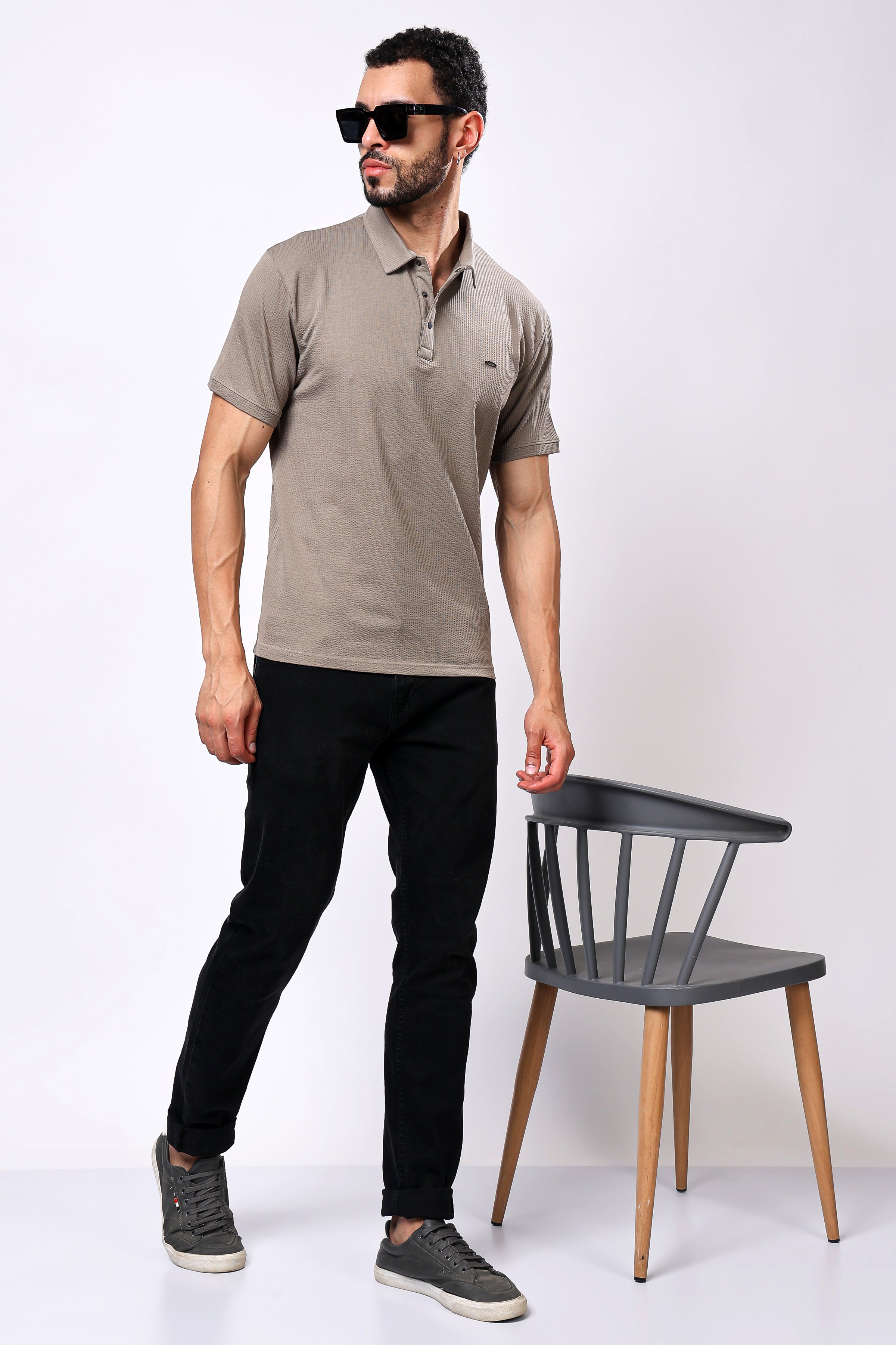 Stylox Solid Polo T-Shirt For Men
