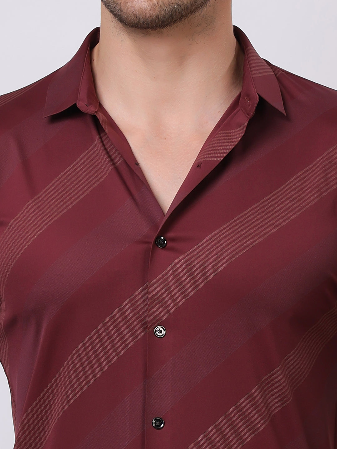 Stylox Premium Full Sleeve Striped Men’s Shirt | Stylish Slim Fit Casual & Formal Wear