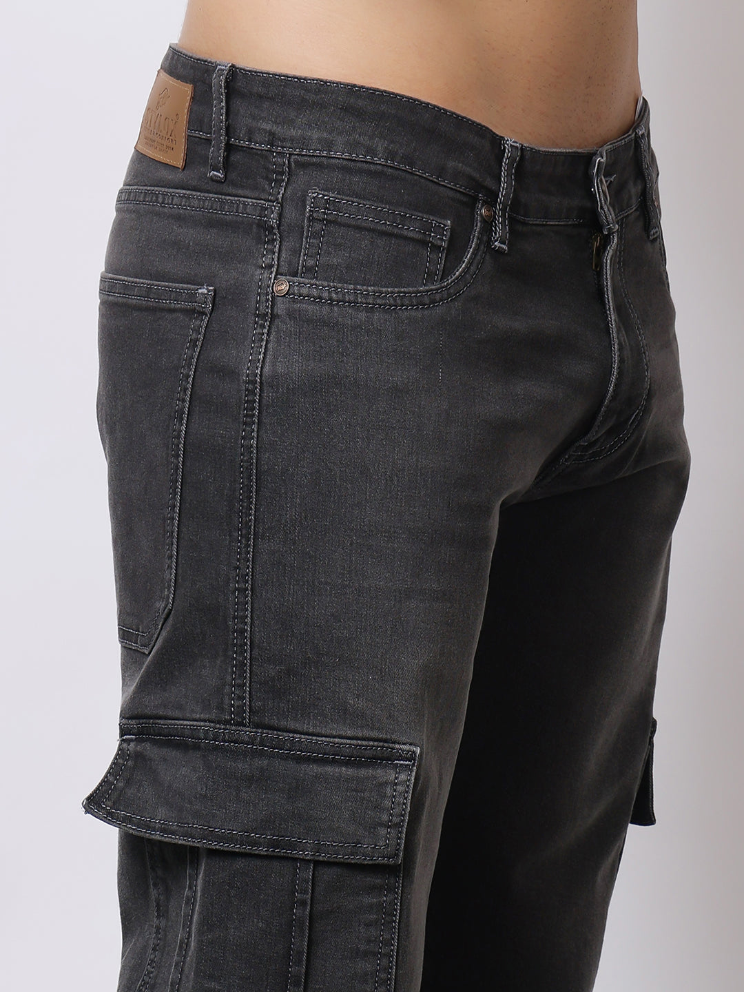 Stylox Men’s Regular Fit Cargo Jeans | Multi-Pocket Denim Cargo Pants for Casual & Streetwear Style - Stylox