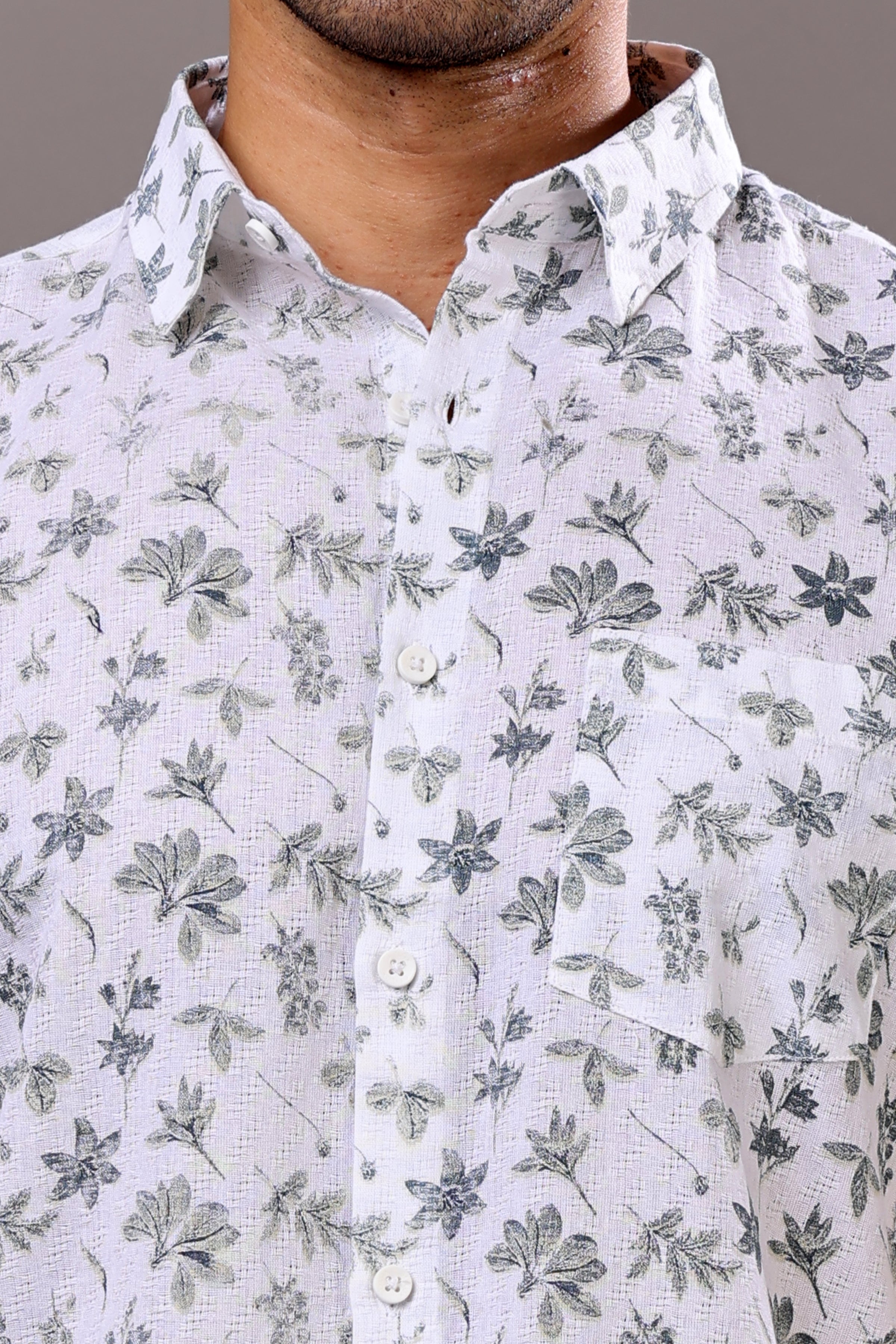 Stylox Half Sleeve Leaf Print Casual Shirt