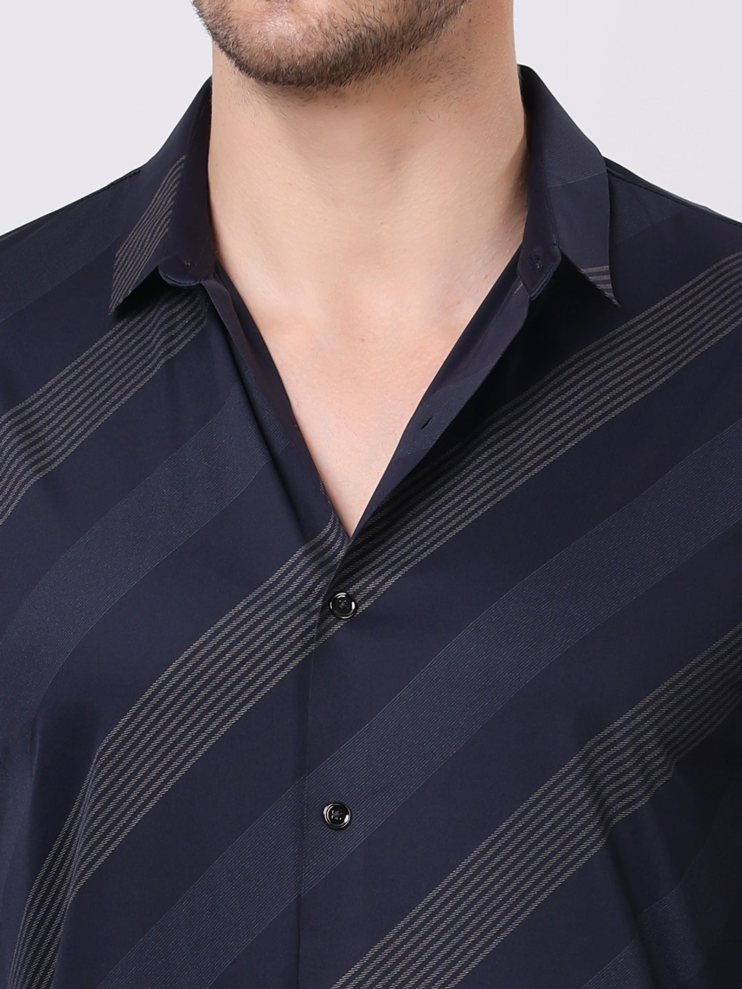 Stylox Premium Full Sleeve Striped Men’s Shirt | Stylish Slim Fit Casual & Formal Wear
