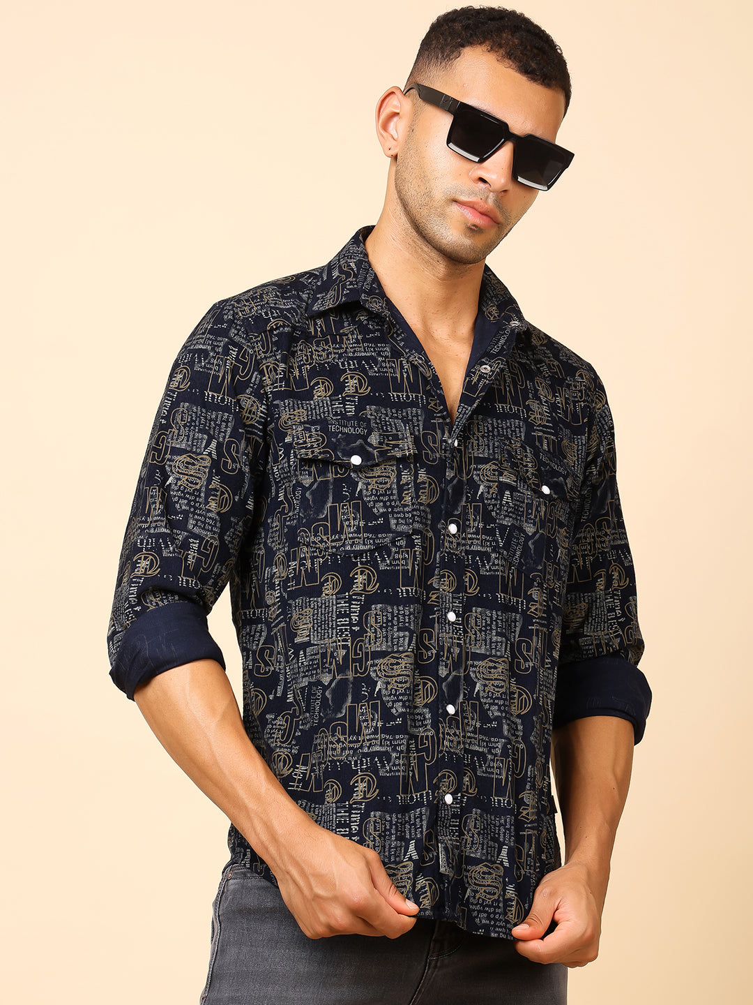 Stylox Regular Fit Full Sleeve Printed Shirt for Men