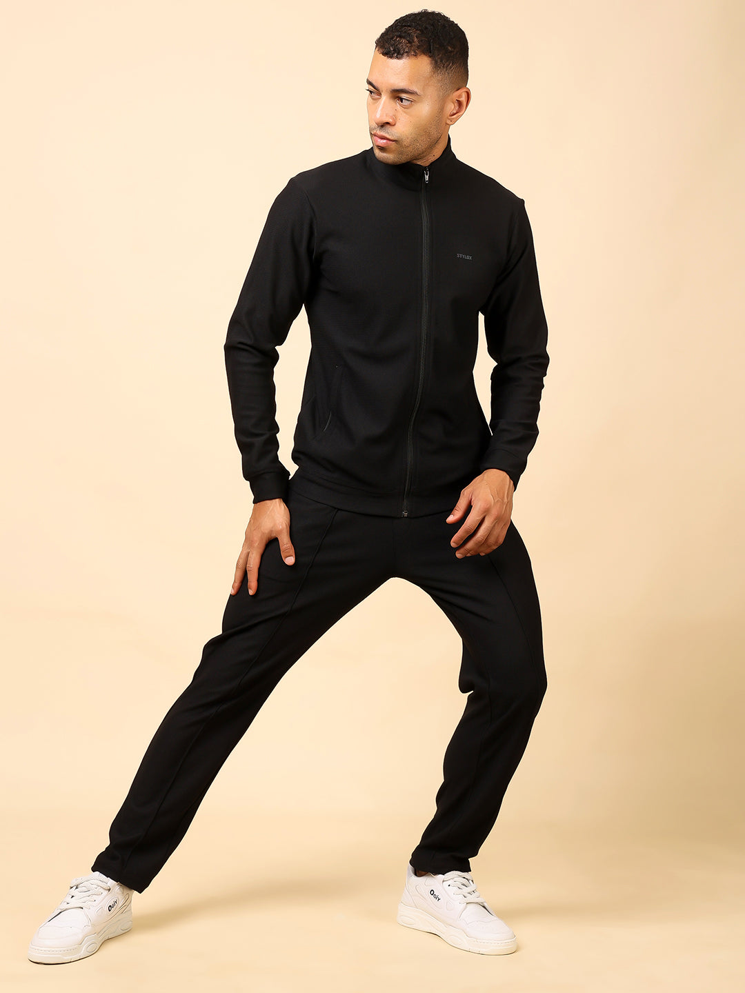 Stylox Men’s Solid Tracksuit – Stylish Full Set for Sports, Gym & Casual Wear
