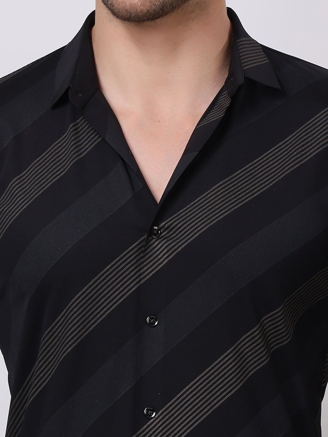Stylox Premium Full Sleeve Striped Men’s Shirt | Stylish Slim Fit Casual & Formal Wear
