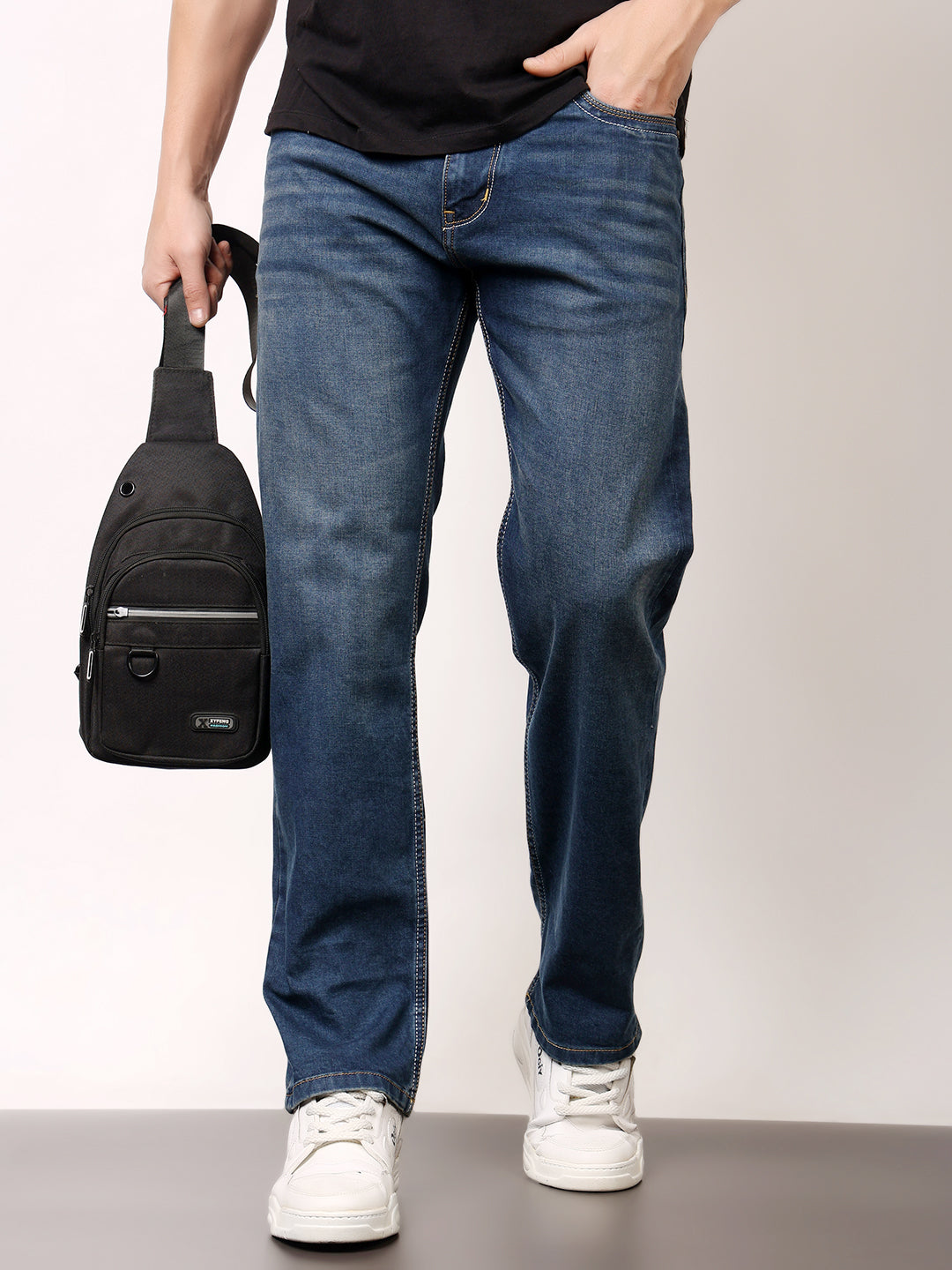 Stylox Comfort Fit Solid Men’s Jeans – Relaxed Style & All-Day Comfort J-11