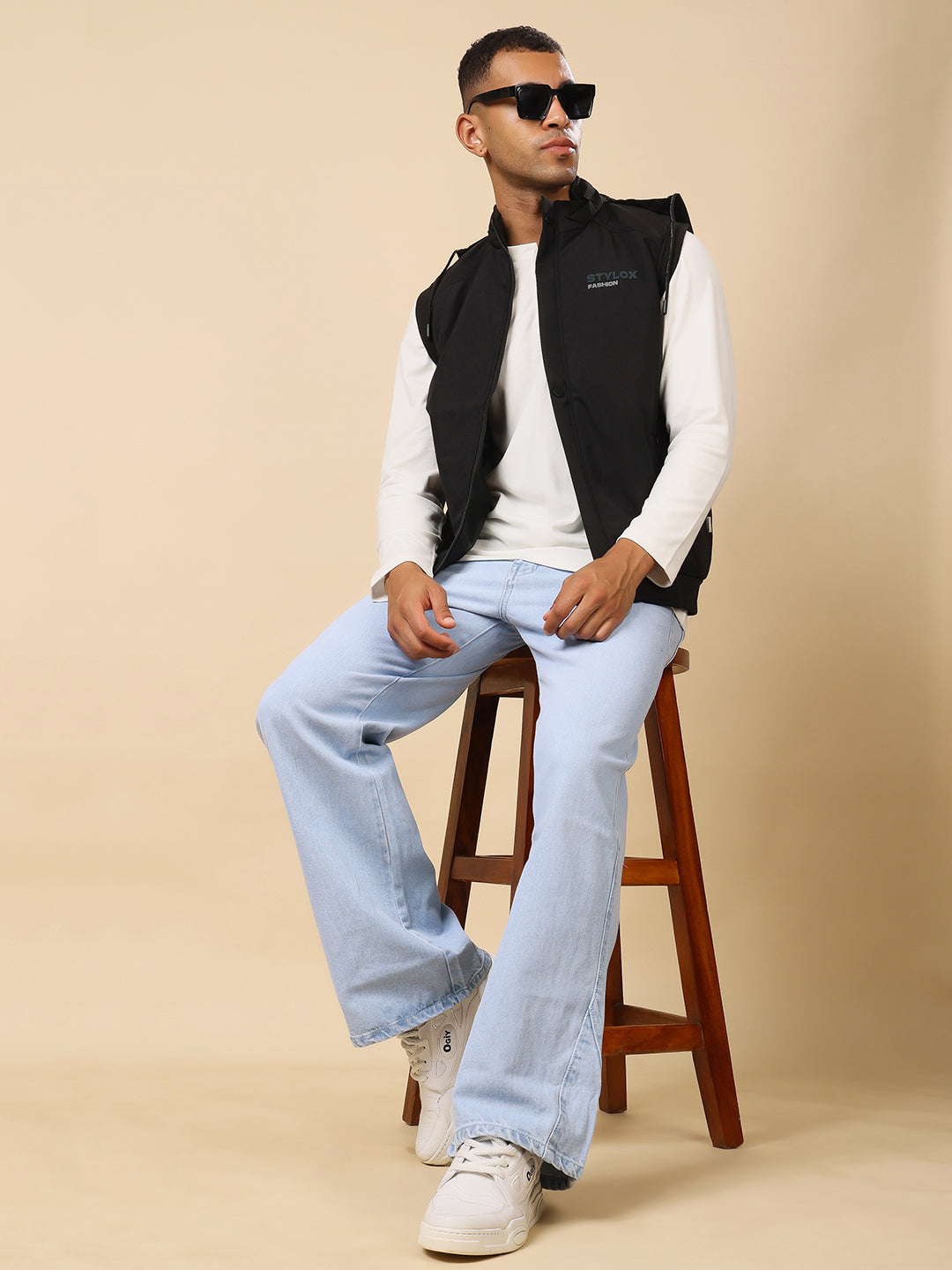 Stylox Sleeveless Solid Men’s Jacket | Lightweight Zip-Up Casual & Sportswear Jacket
