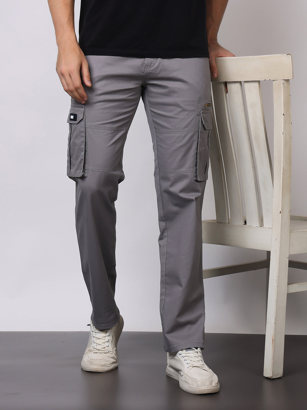Stylox Men’s Slim Fit Cargo Pants | Cotton Casual Trousers with Multi Pockets | Stylish Outdoor & Everyday Wear Cargos for Men