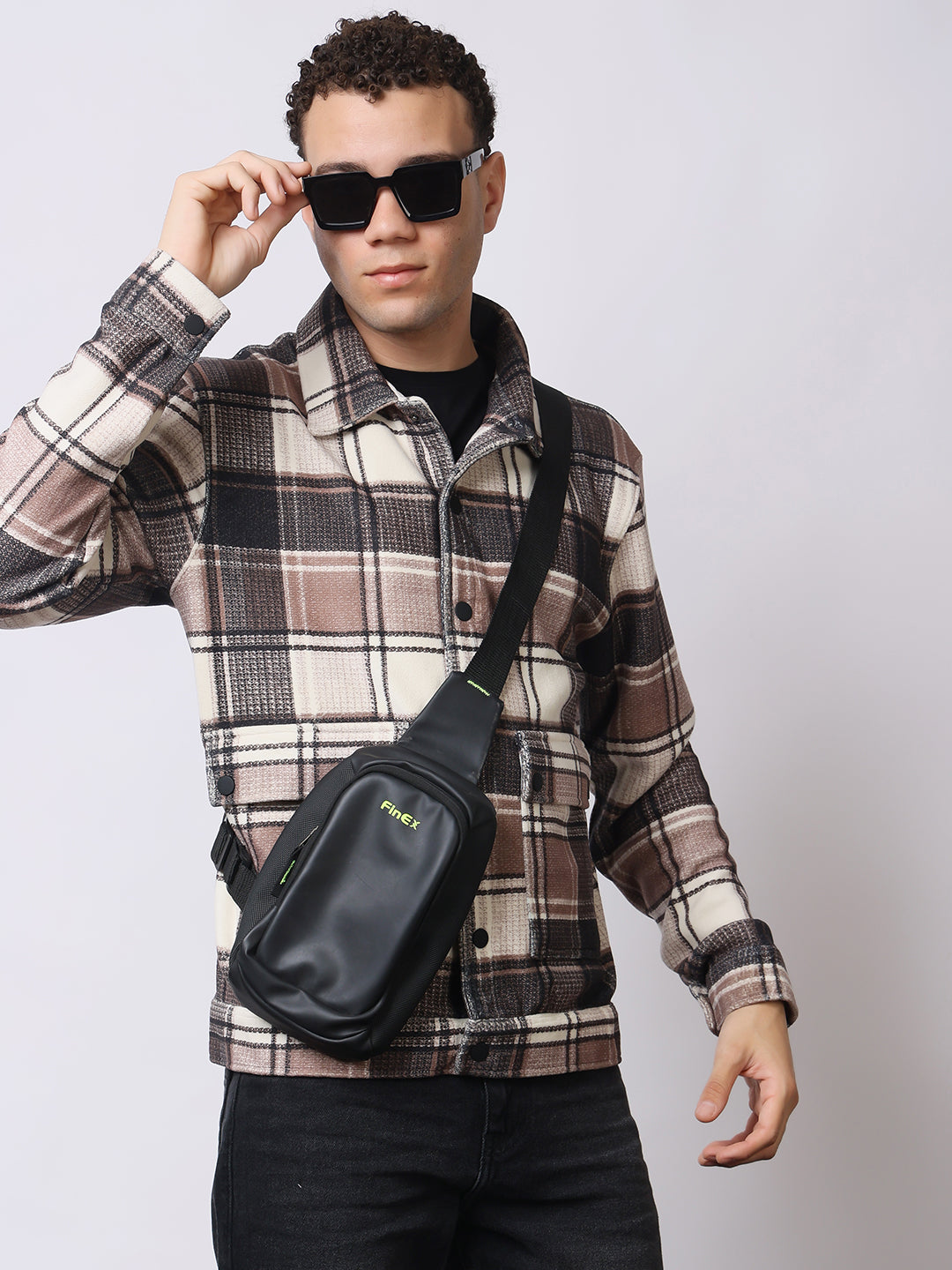 Stylox Men’s Checkered Winter Shacket – Premium Fleece-Lined Button-Down Plaid Jacket for Casual & Outdoor Wear