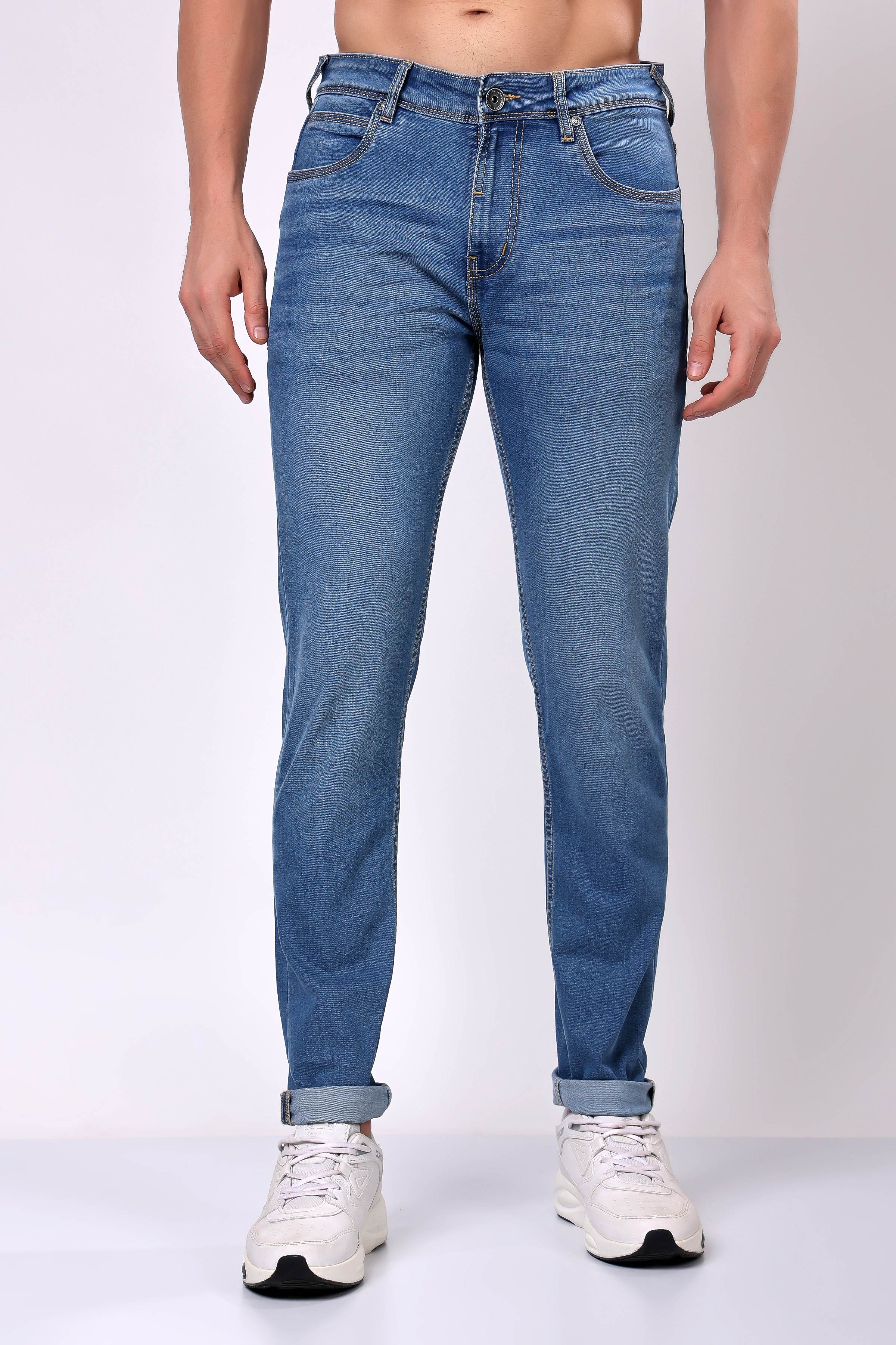 Stylox Slim Fit Denim Jeans - Light Blue,