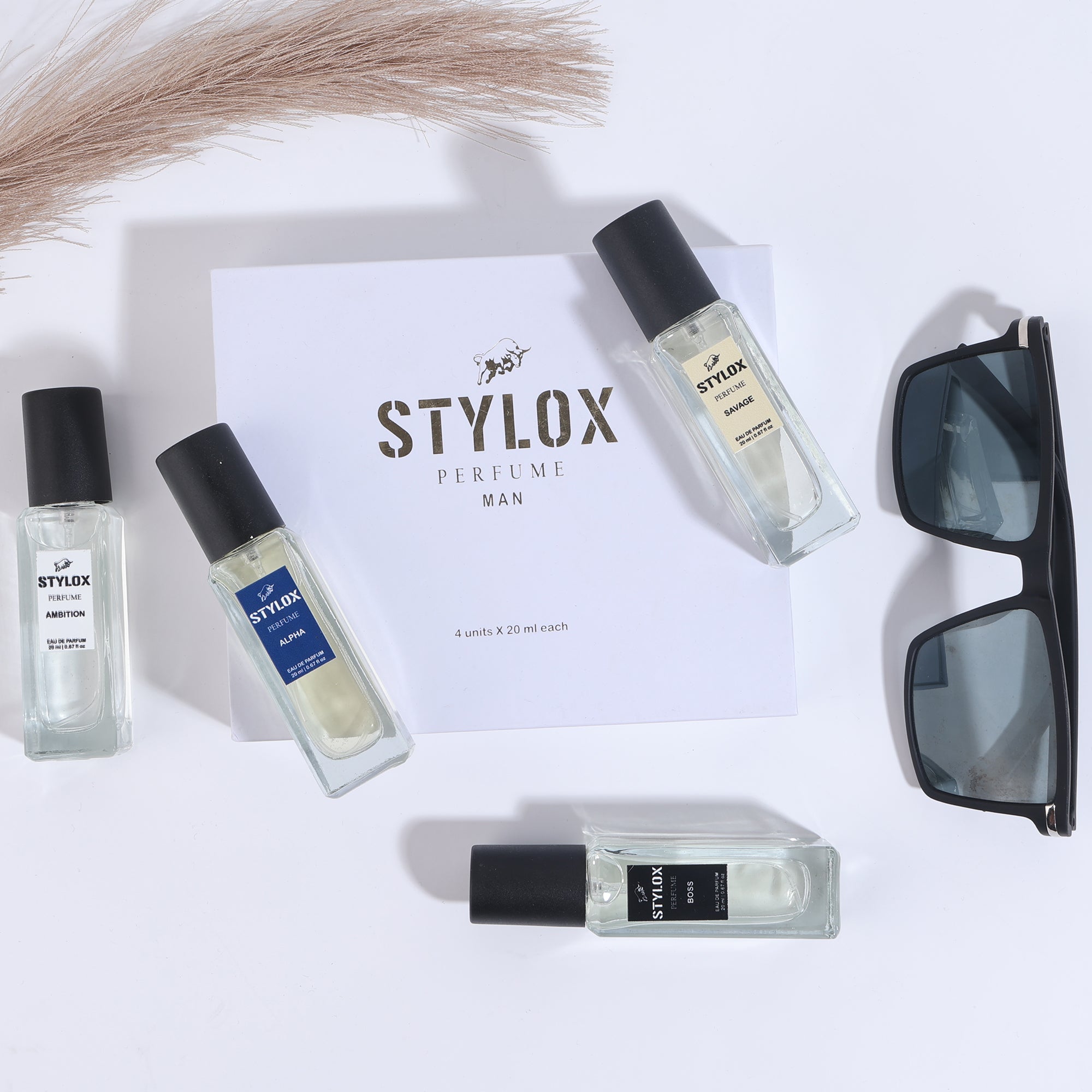 Stylox Luxury Eau De Parfum Gift Set 4 x 20ml for Men