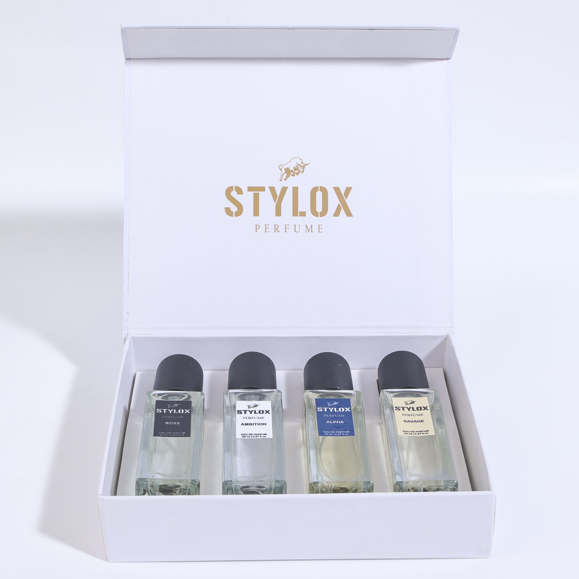 Stylox Luxury Eau De Parfum Gift Set 4 x 20ml for Men