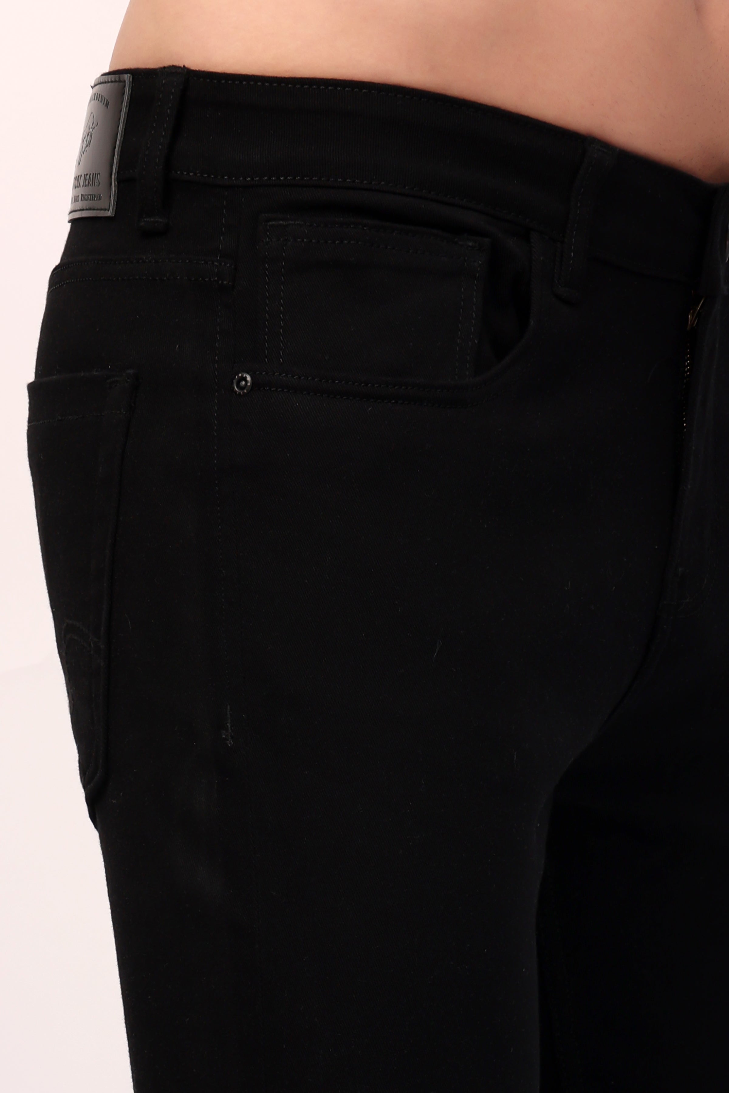 STYLOX Men’s Black Ankle Fit Jeans - Premium Denim,