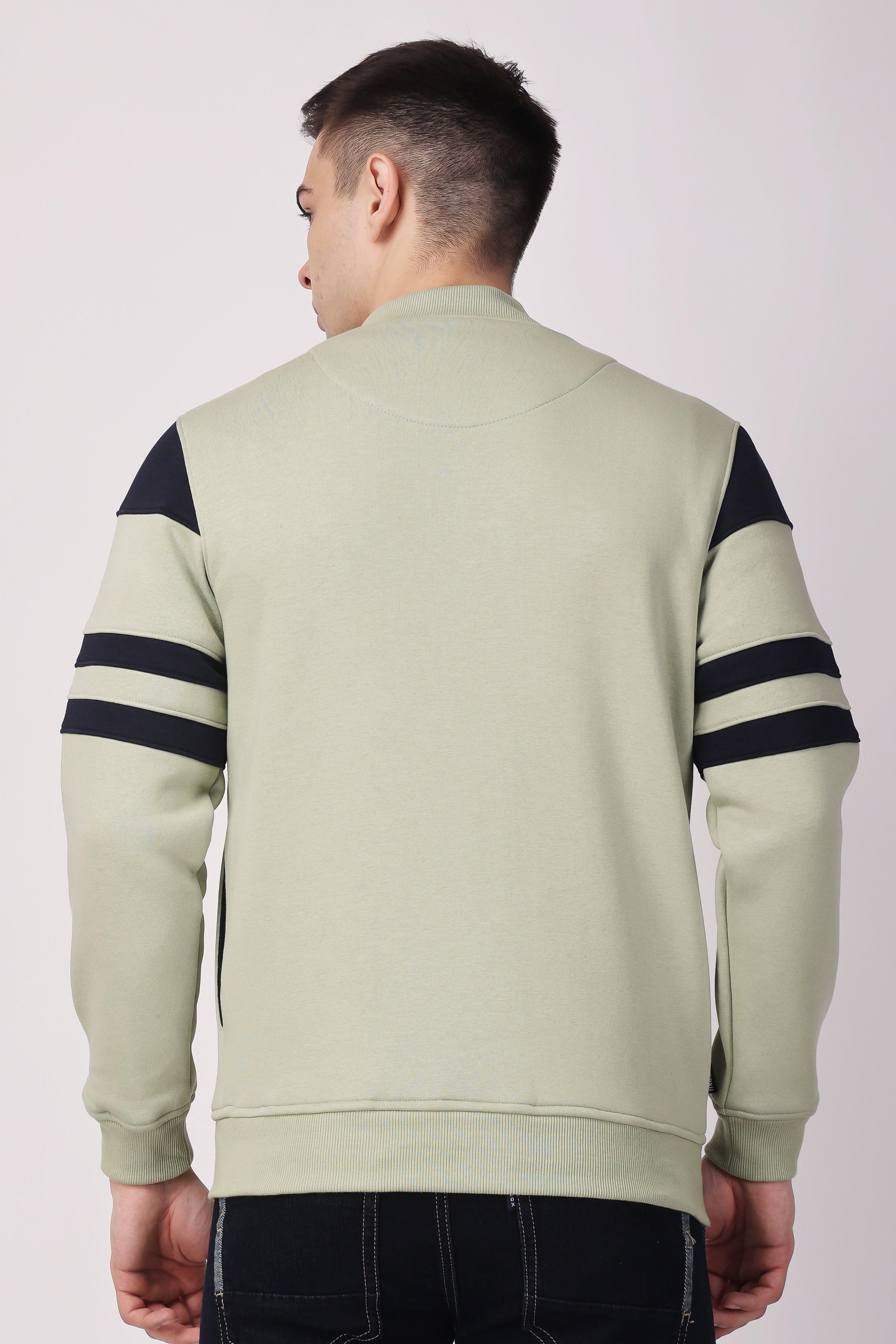 STYLOX CREW NECK SOLID JACKET FOR MEN