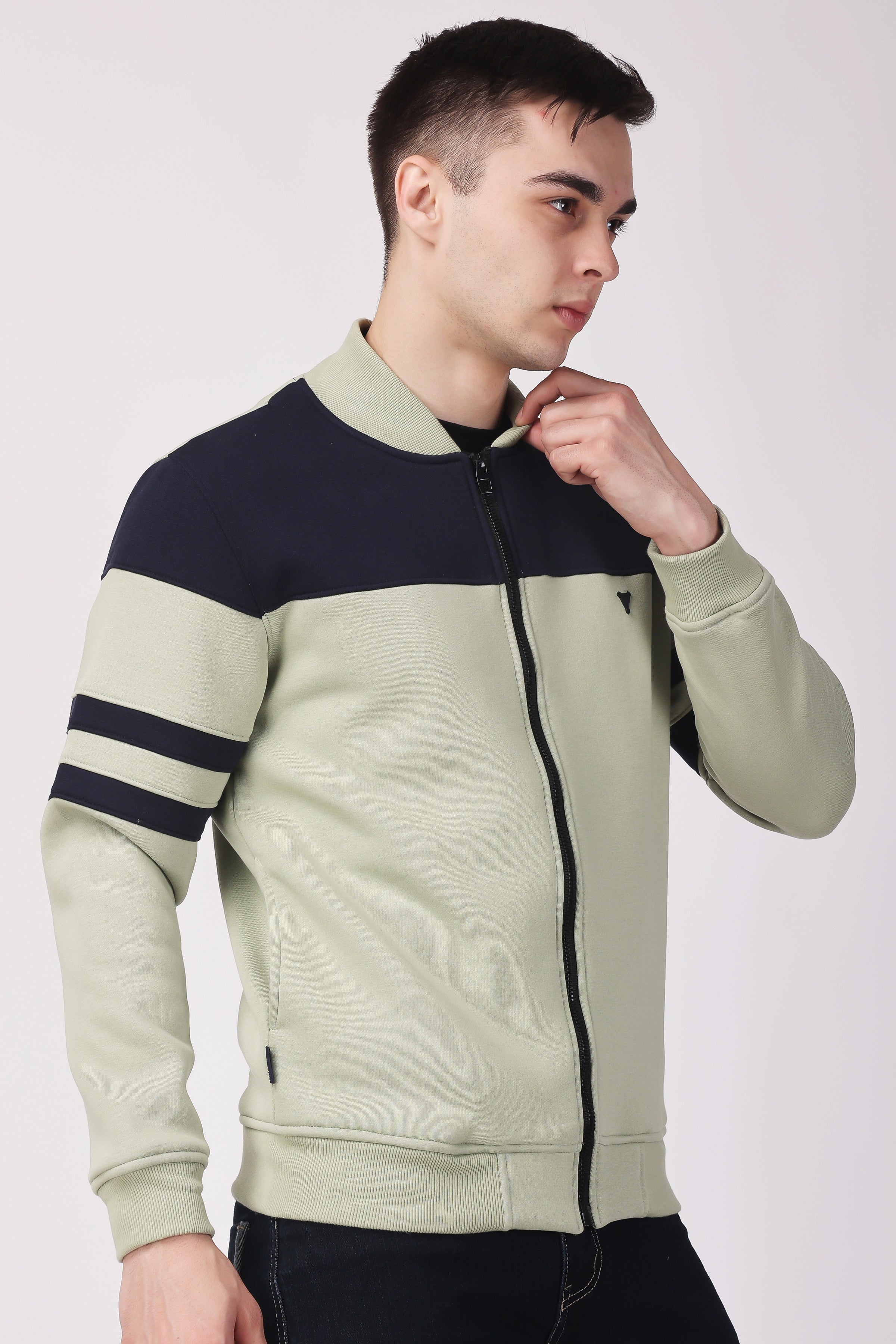 STYLOX CREW NECK SOLID JACKET FOR MEN