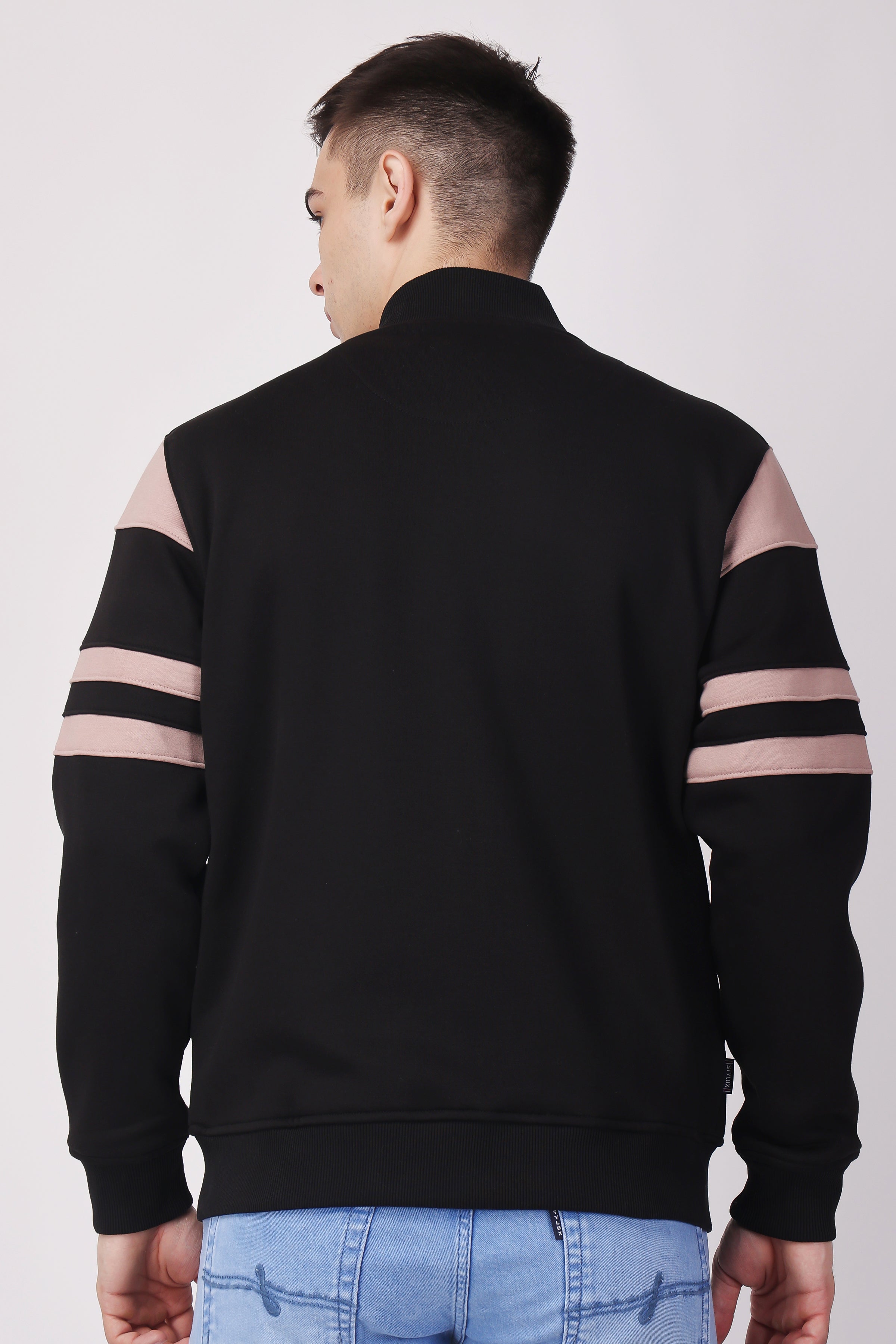 STYLOX CREW NECK SOLID JACKET FOR MEN