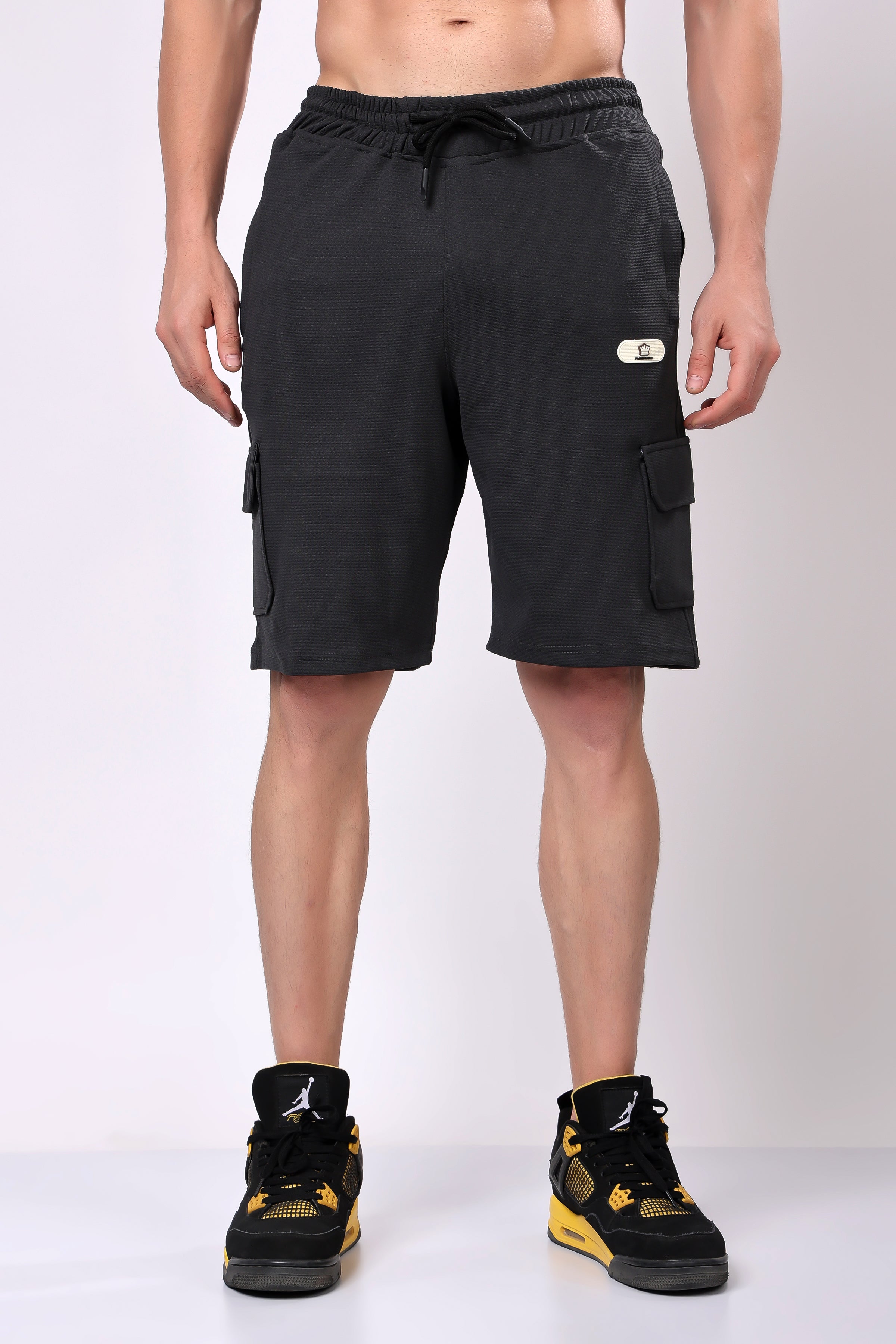 Stylox Men’s Solid Co-ord Set | Round Neck Half Sleeve T-Shirt & Cargo Shorts Set | Premium Cotton Blend Summer Outfit for Casual Wear