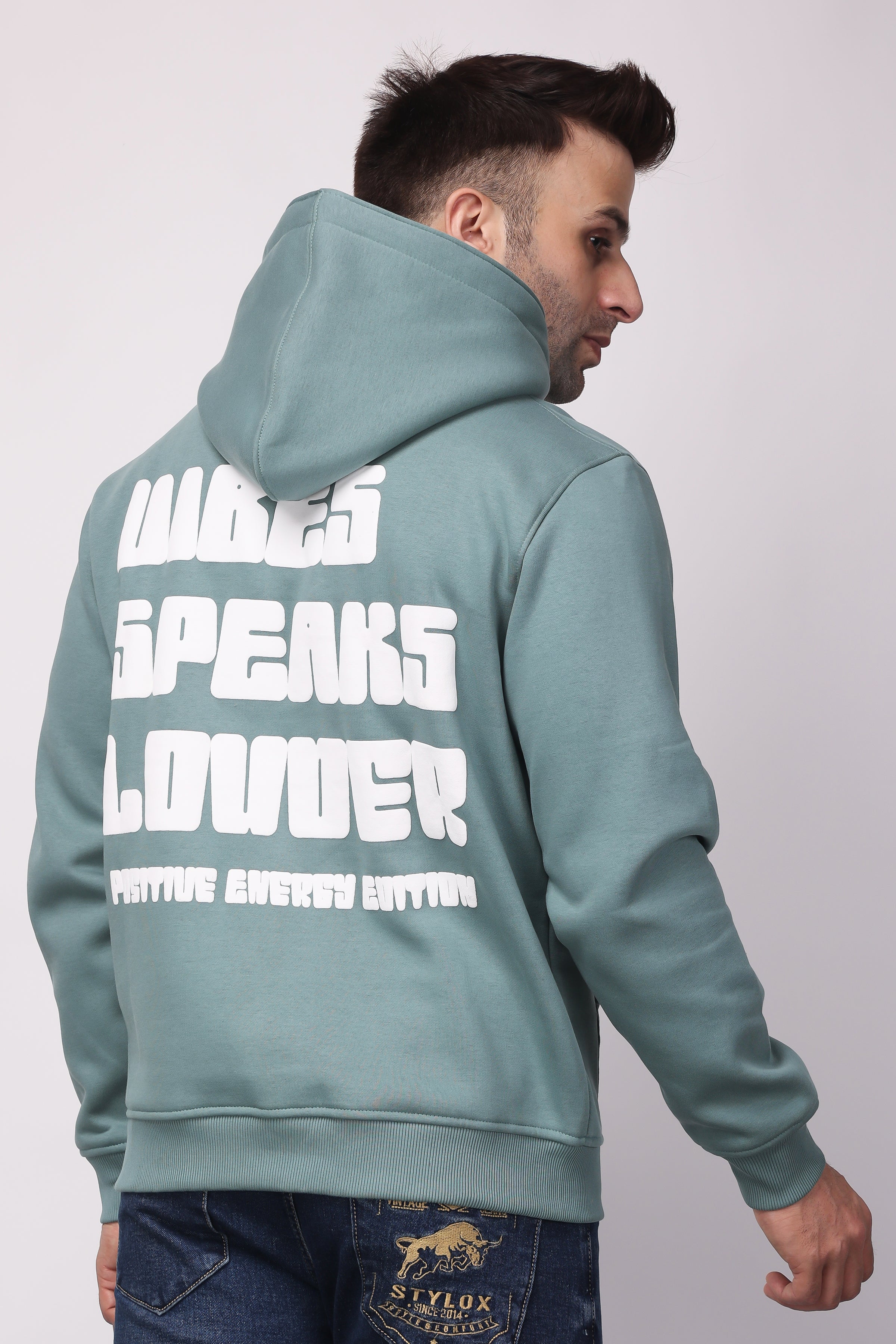 STYLOX GOOD VIBES PRINTED HOODIE