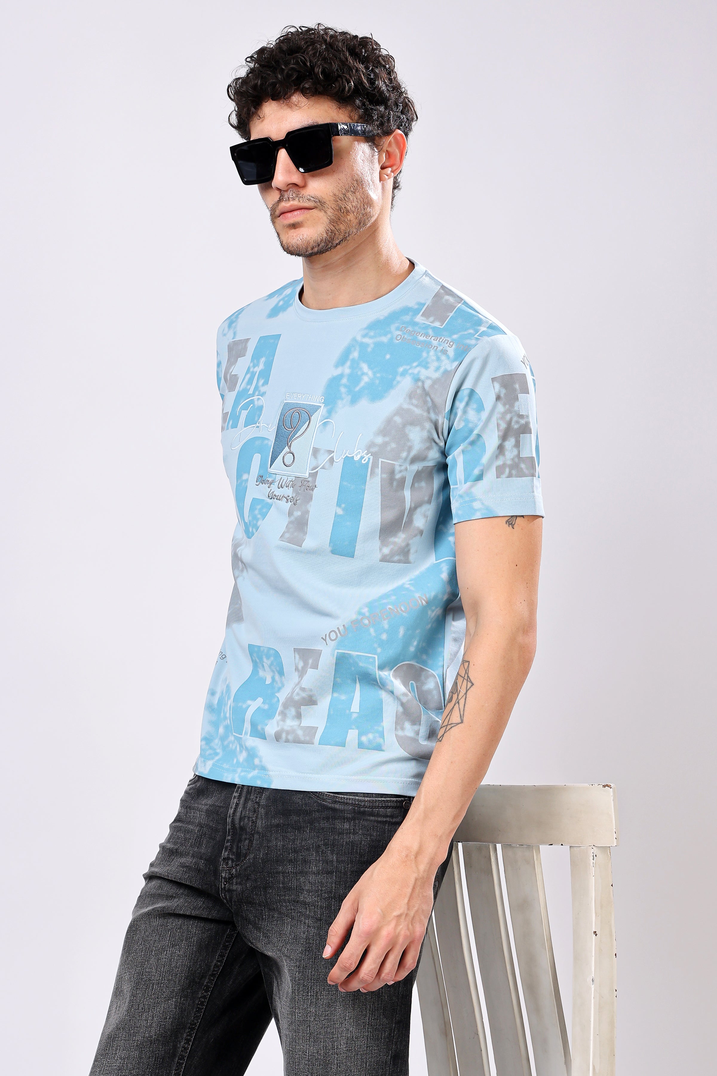 Stylox Men’s Regular Fit Round Neck Half Sleeve Printed T-Shirt | Casual Cotton Graphic Tee for Daily Wear