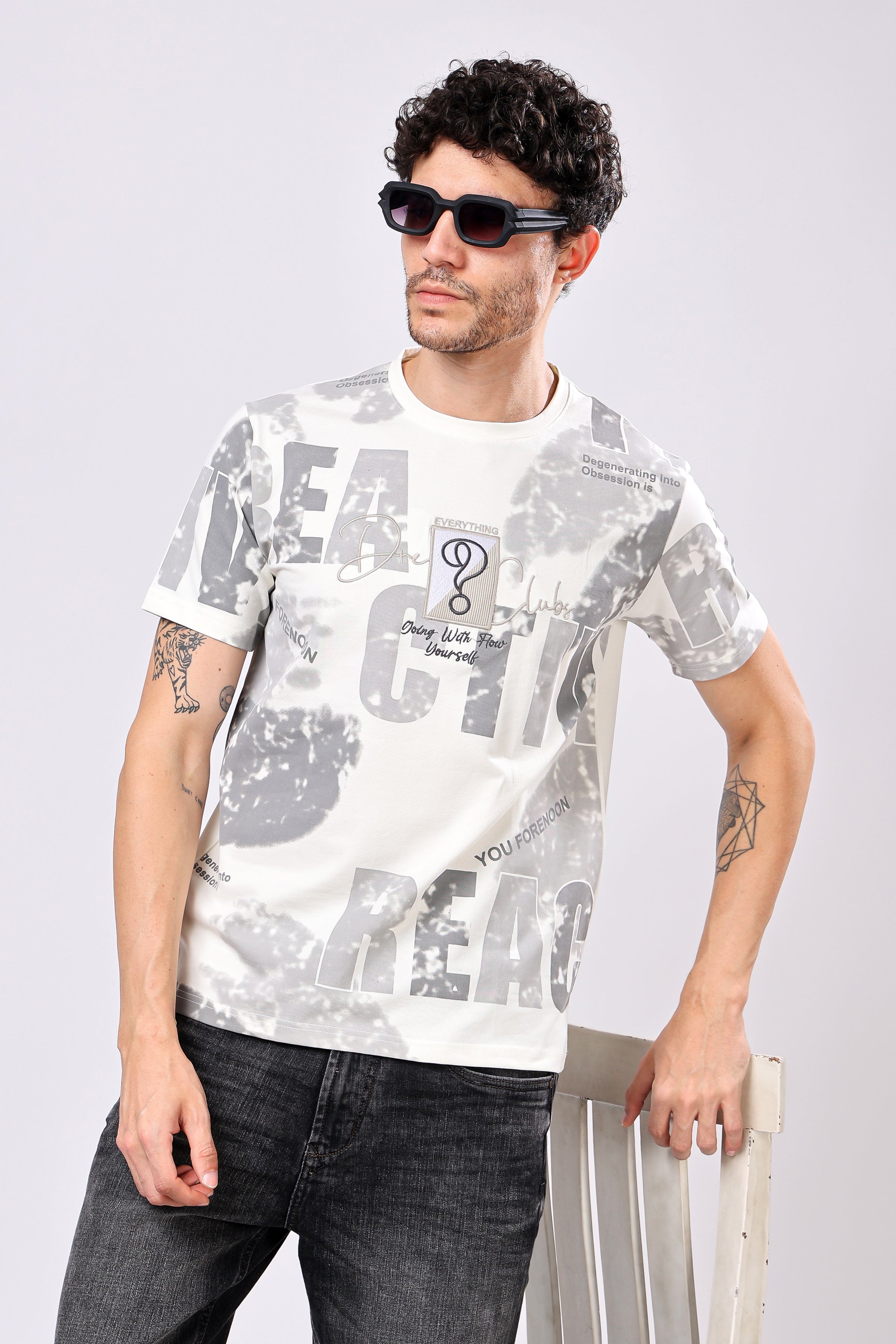 Stylox Men’s Regular Fit Round Neck Half Sleeve Printed T-Shirt | Casual Cotton Graphic Tee for Daily Wear