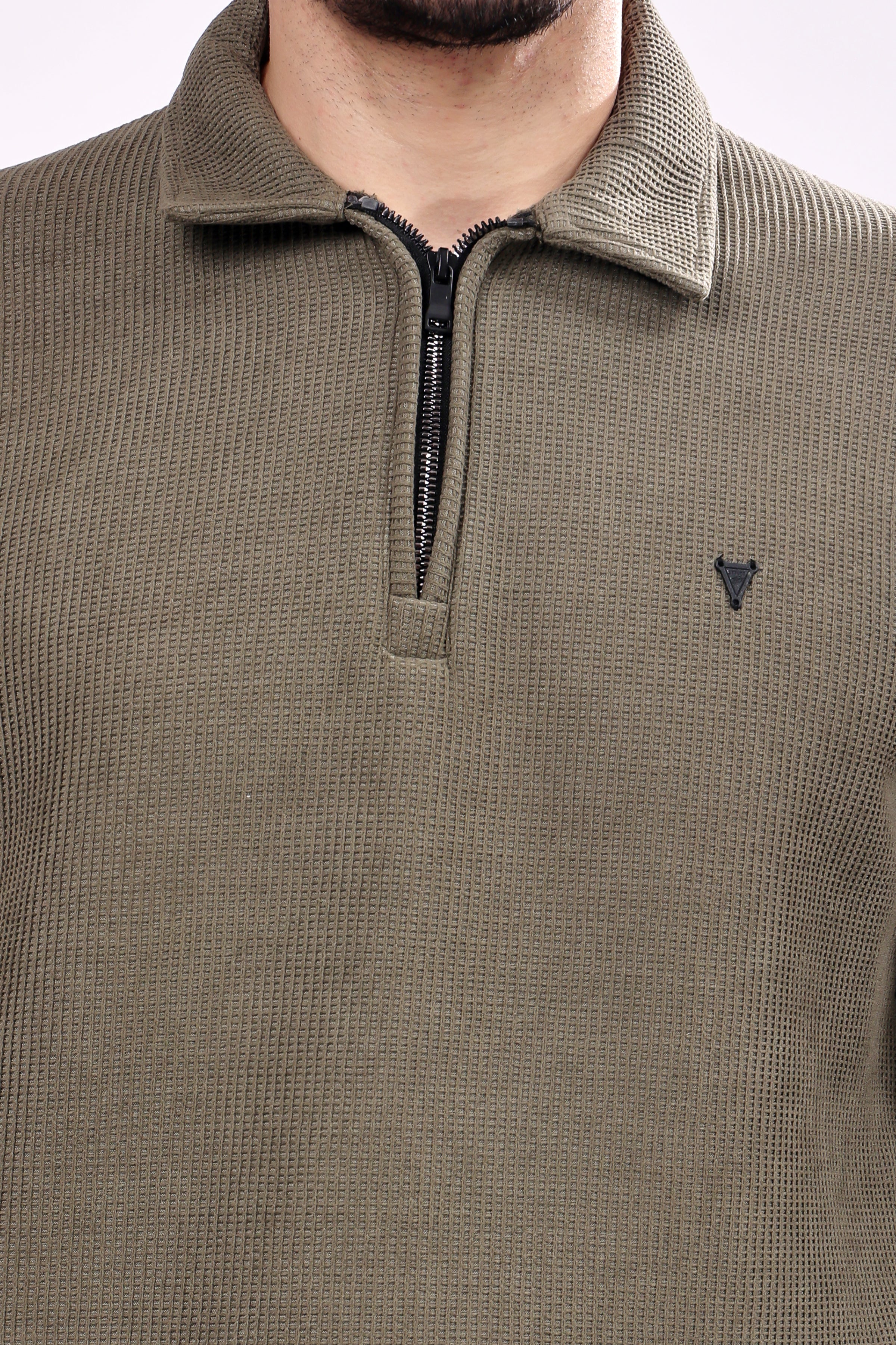STYLOX Zipper Neck SWEATSHIRT For Men
