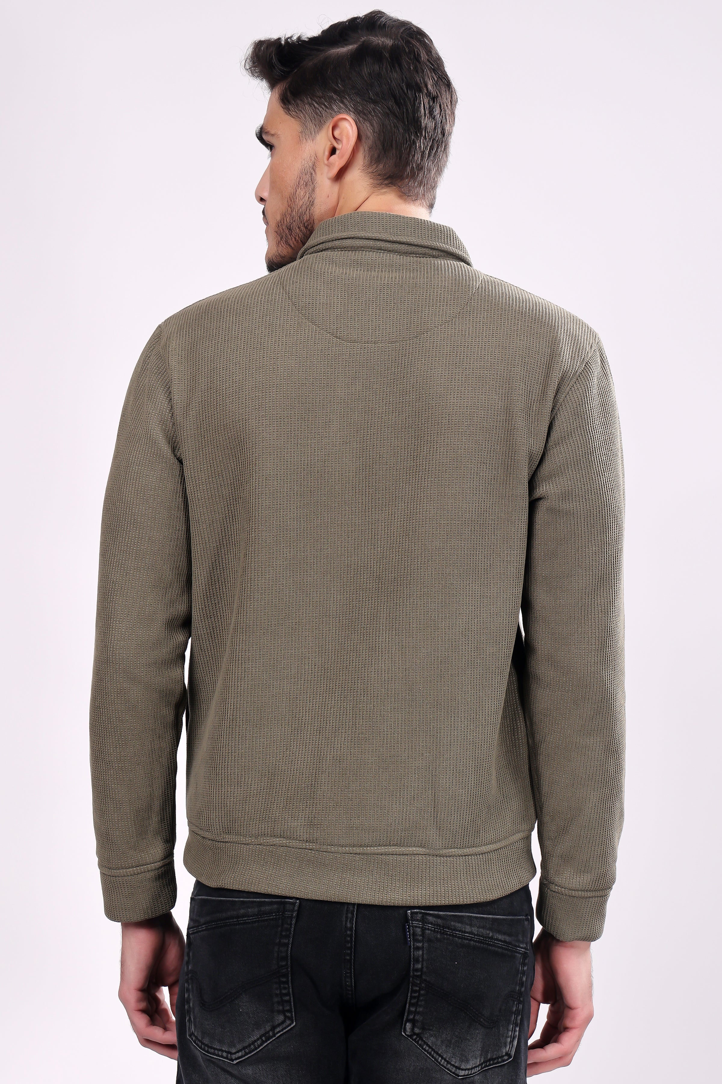 STYLOX Zipper Neck SWEATSHIRT For Men
