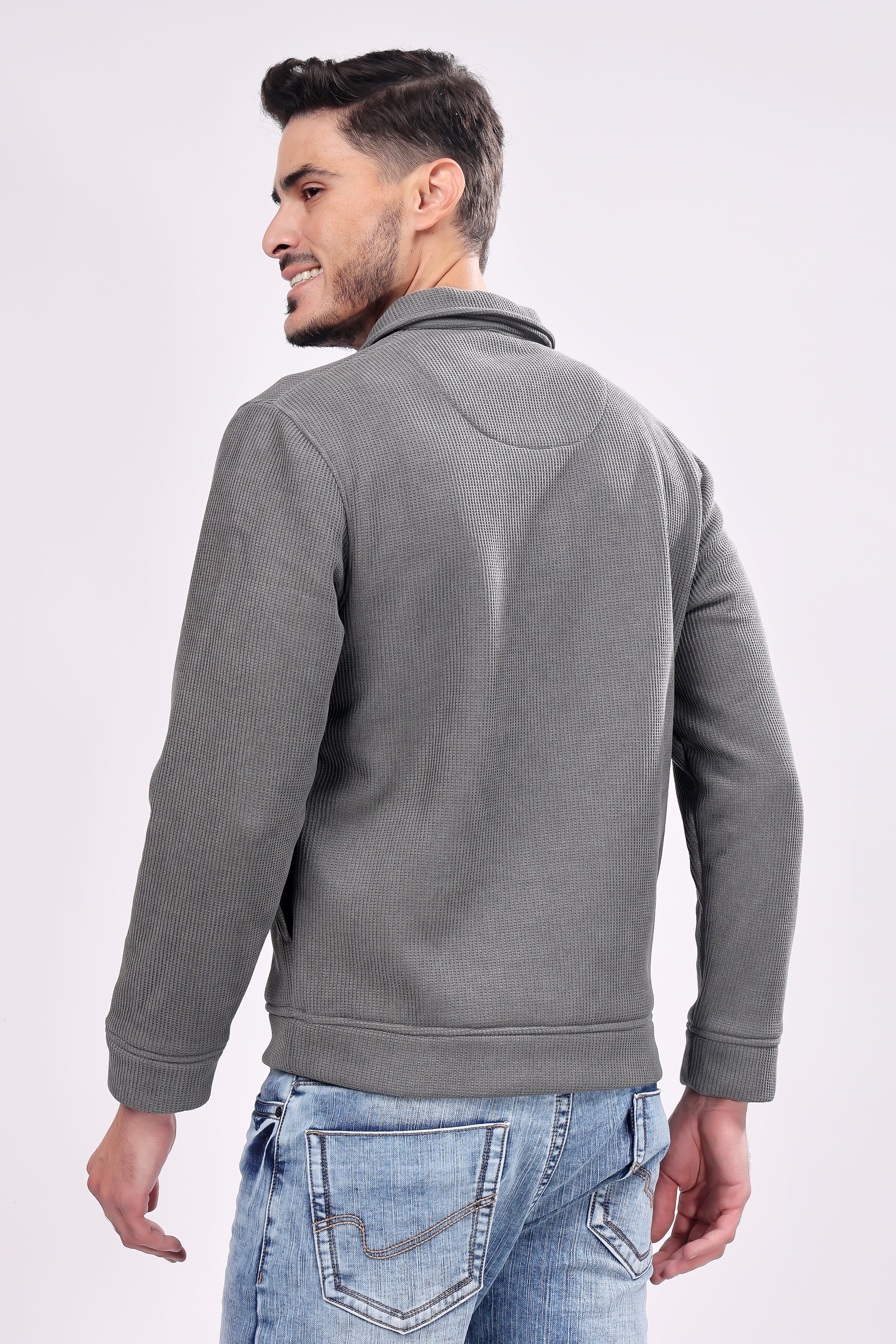 STYLOX Zipper Neck SWEATSHIRT For Men