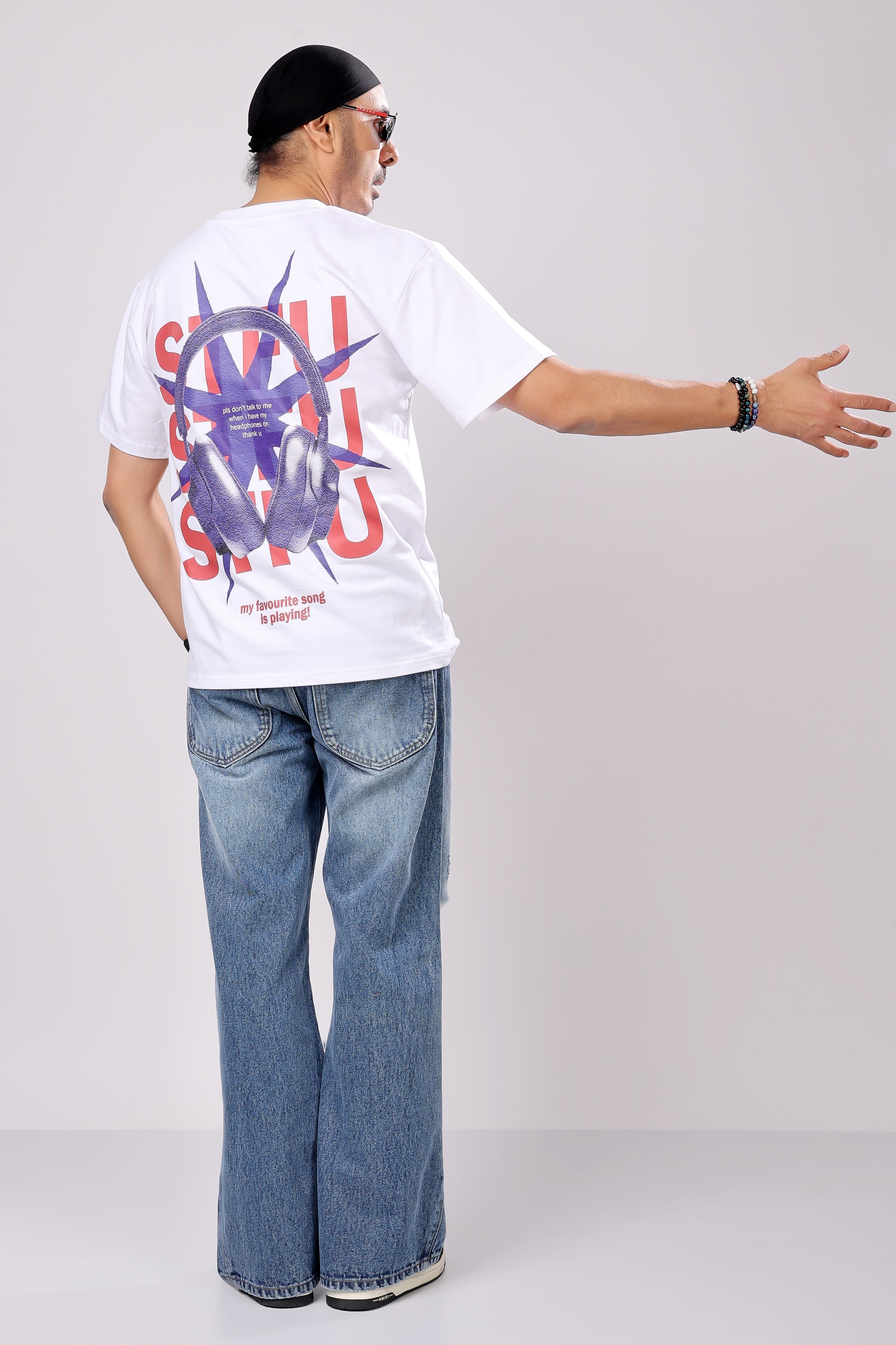 Stylox Men’s Oversized Round Neck Half Sleeve Printed T-Shirt | Premium Cotton Loose Fit Graphic Tee for Streetwear & Casual Style