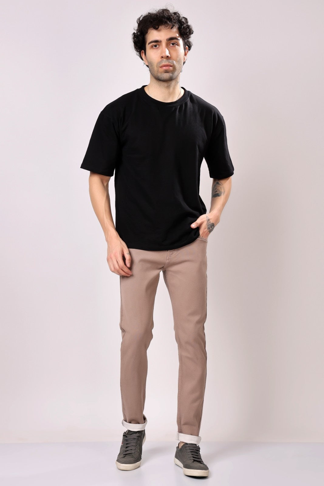 Stylox Slim Fit Denim Jeans - Light Brown,