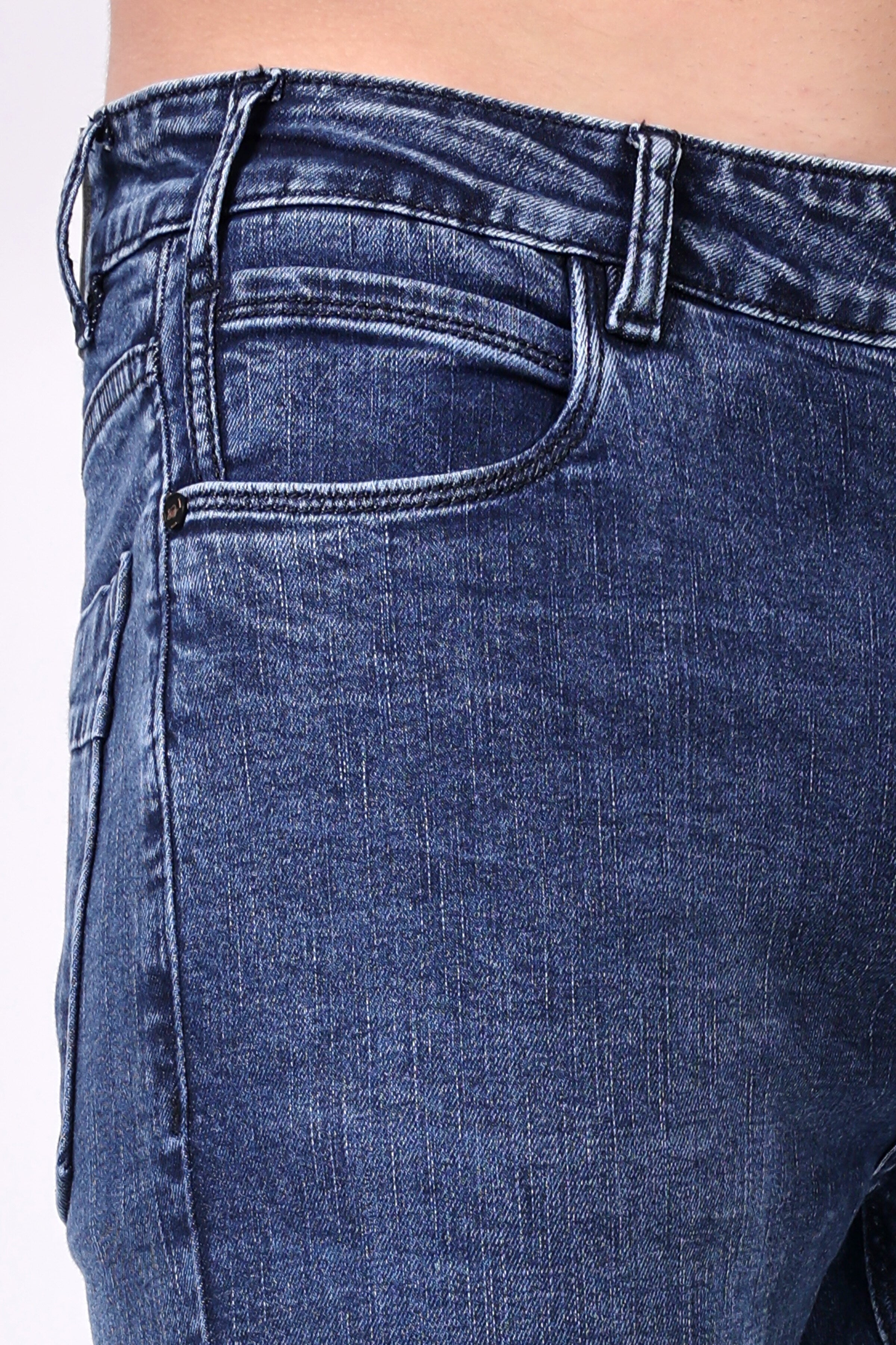 STYLOX Men’s Blue Ankle Fit Jeans - Premium Denim,