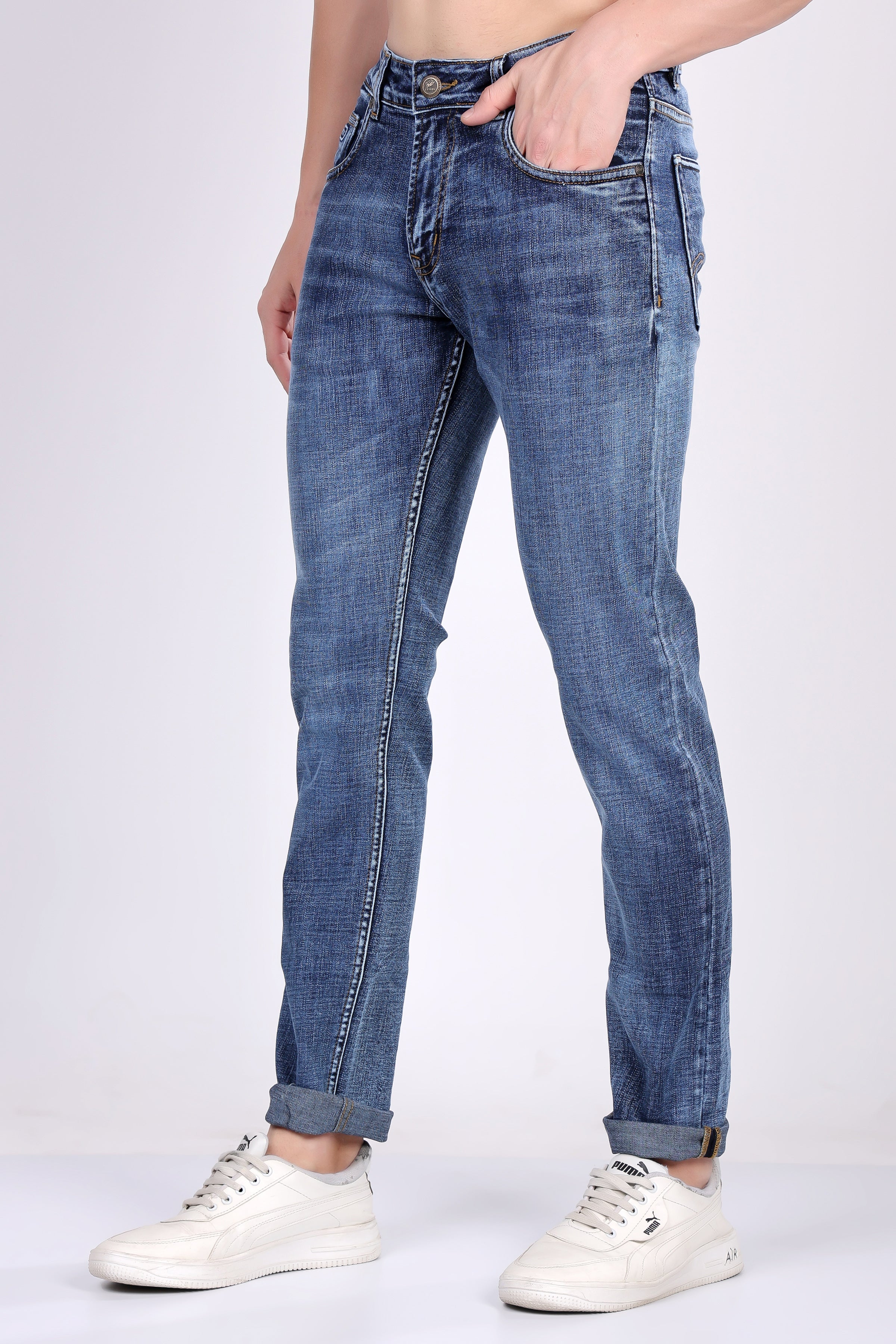 Stylox Slim Fit Denim Jeans - Blue,