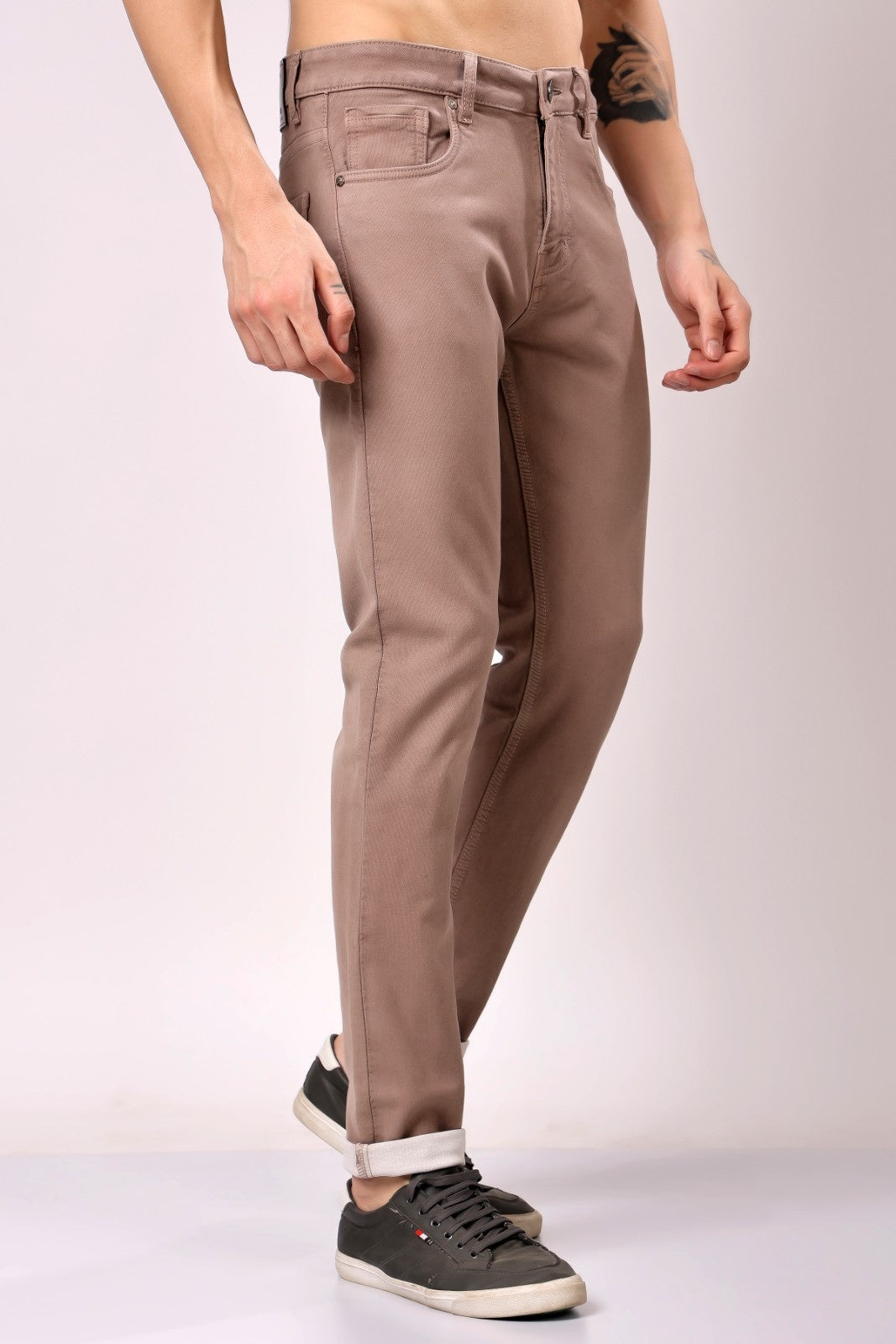 Stylox Slim Fit Denim Jeans - Light Brown,